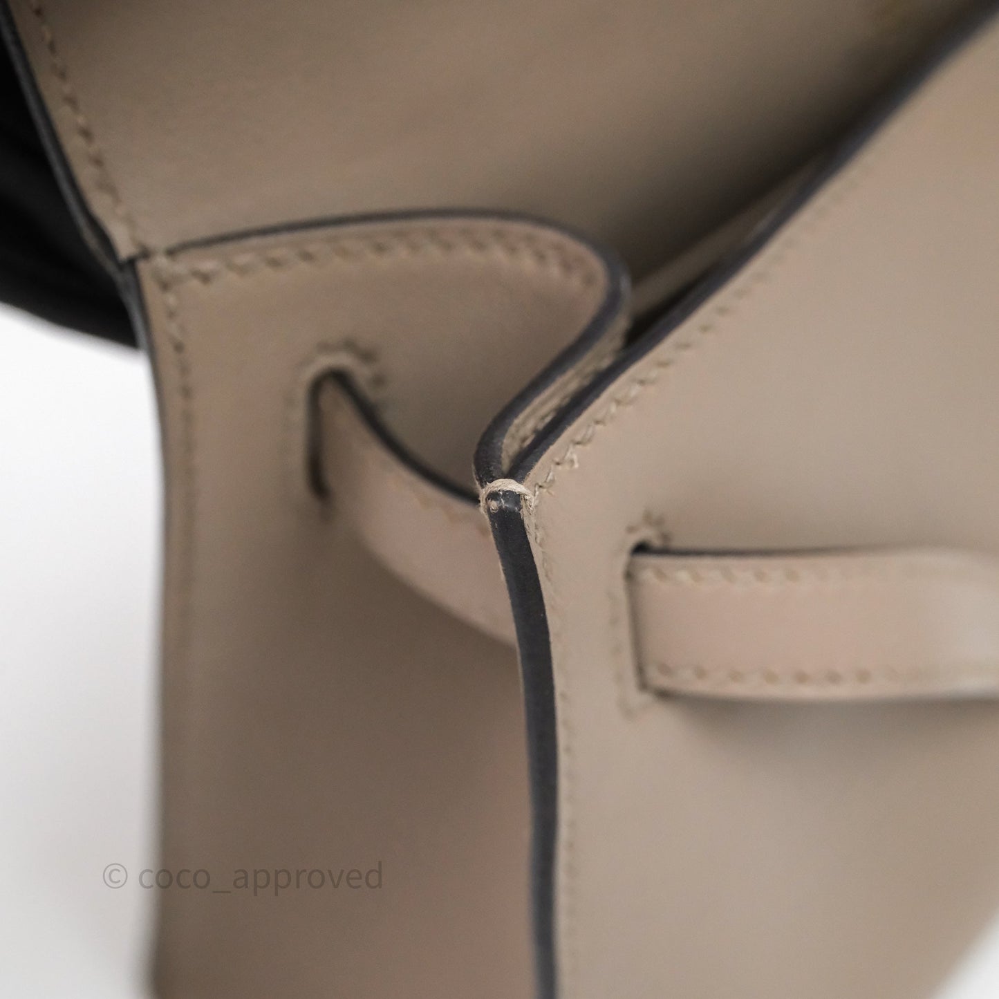 Hermès Kelly Pochette Gris Asphalte M8 Swift Gold Hardware