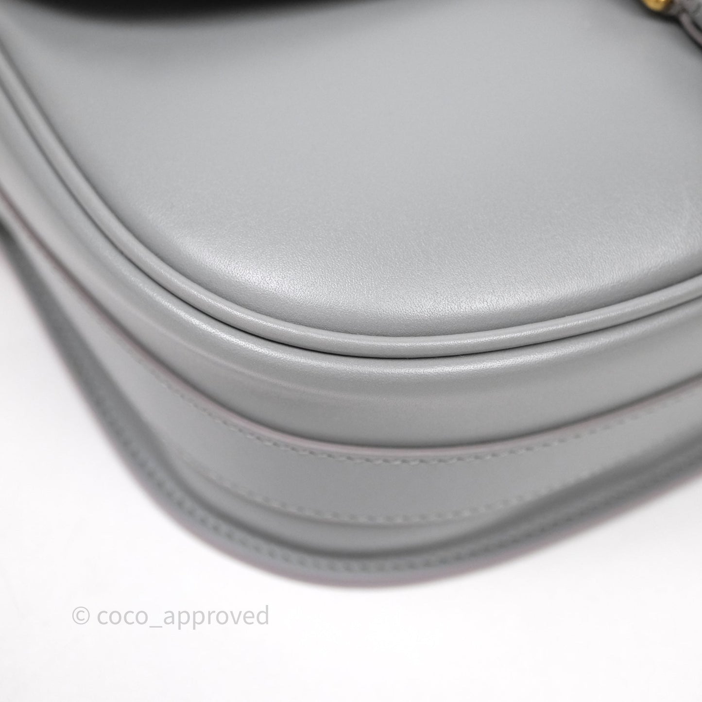 Christian Dior Medium Bobby Flap Grey Box Calfskin