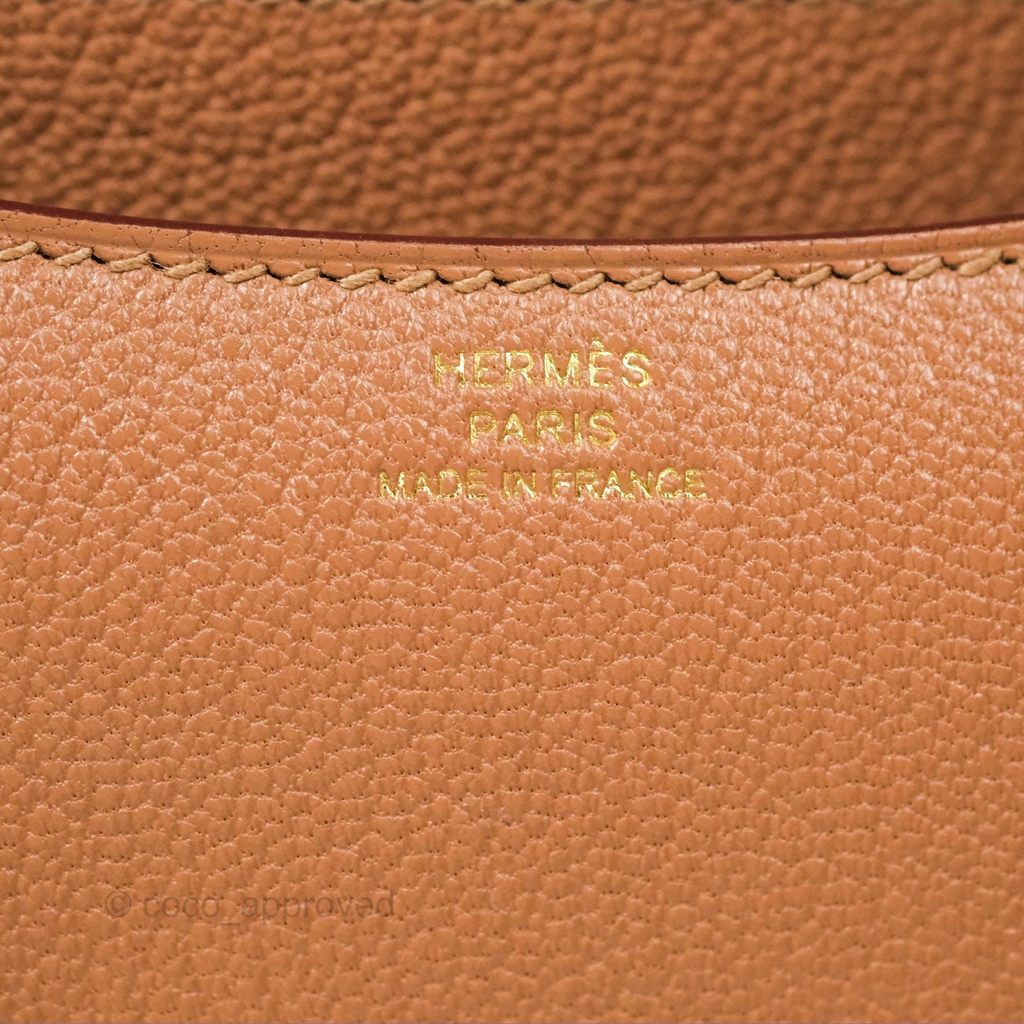 Hermès Constance Mini 18cm Mirror Quebracho Chevre Mysore Gold Hardware
