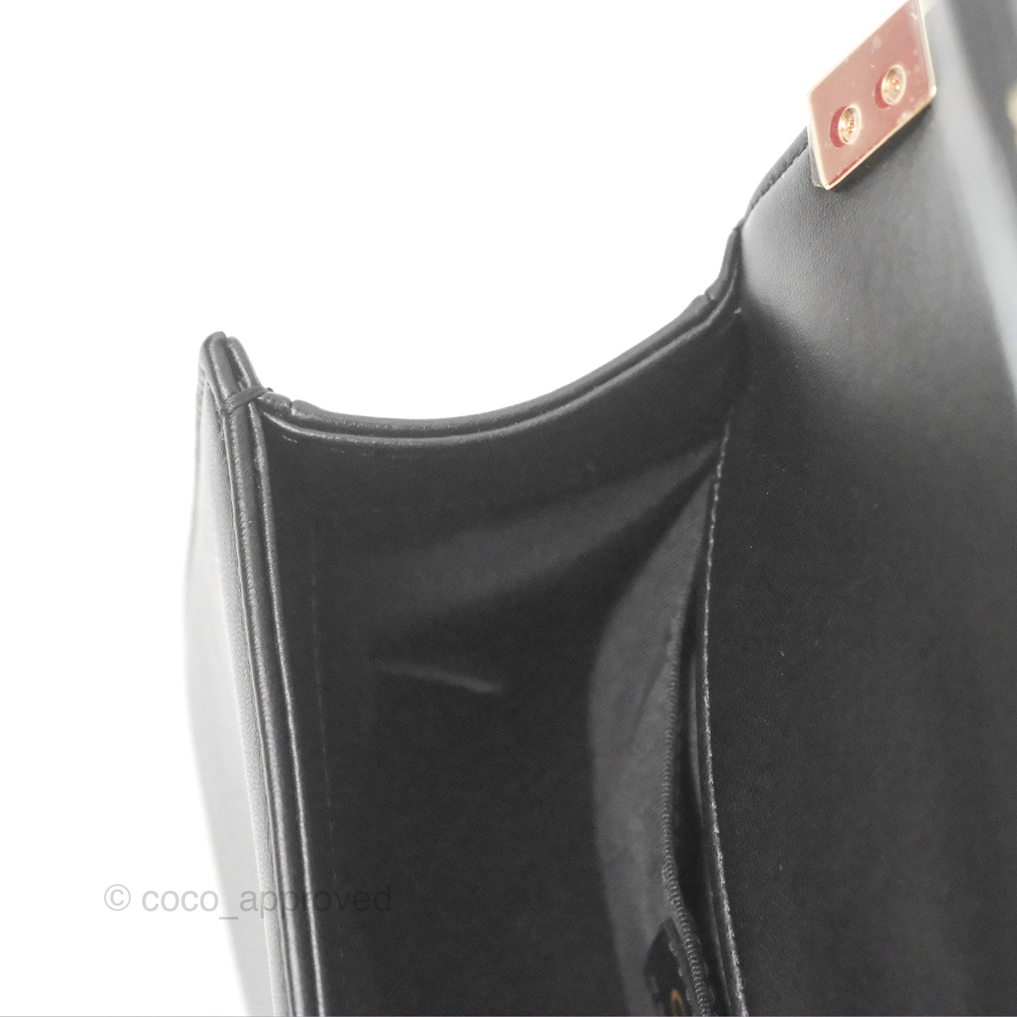 Chanel Small Boy Chevron Black Lambskin Gold Hardware