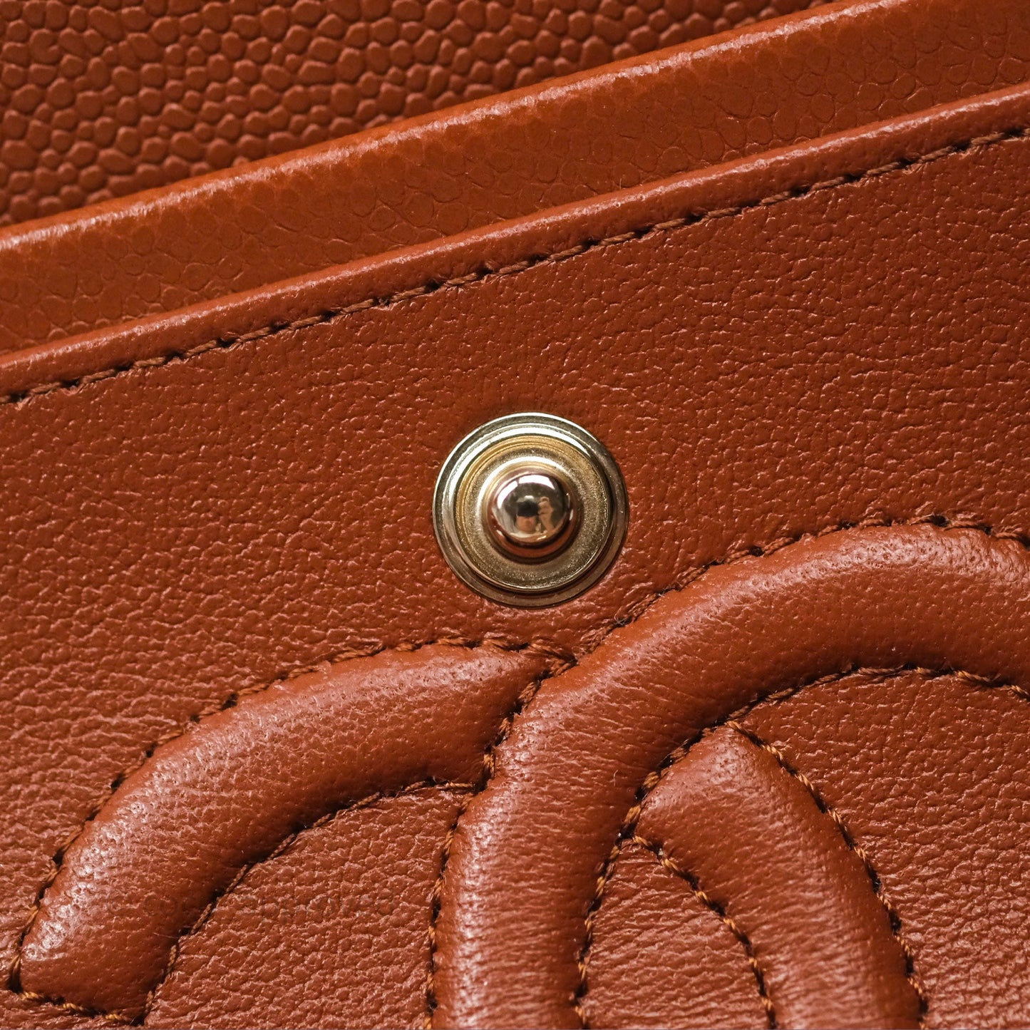 Chanel Small S/M Classic Flap Quilted Brown Caviar Gold Hardware