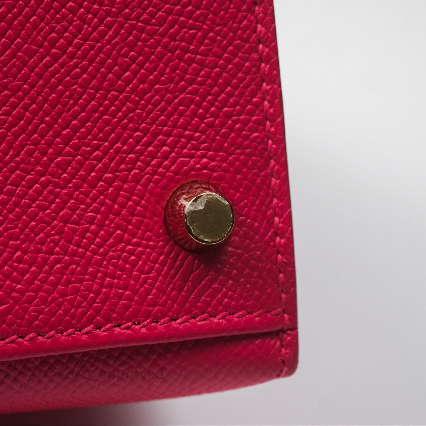 Hermès Kelly 28 Sellier Rose Extreme I6 Epsom Gold Hardware