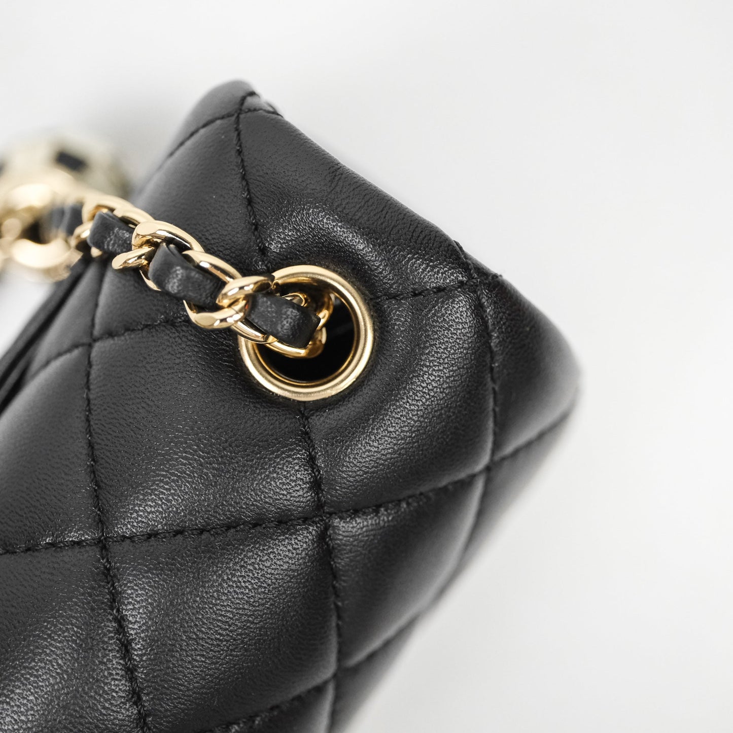 Chanel Ball Crush Mini Rectangular Black Lambskin Gold Hardware