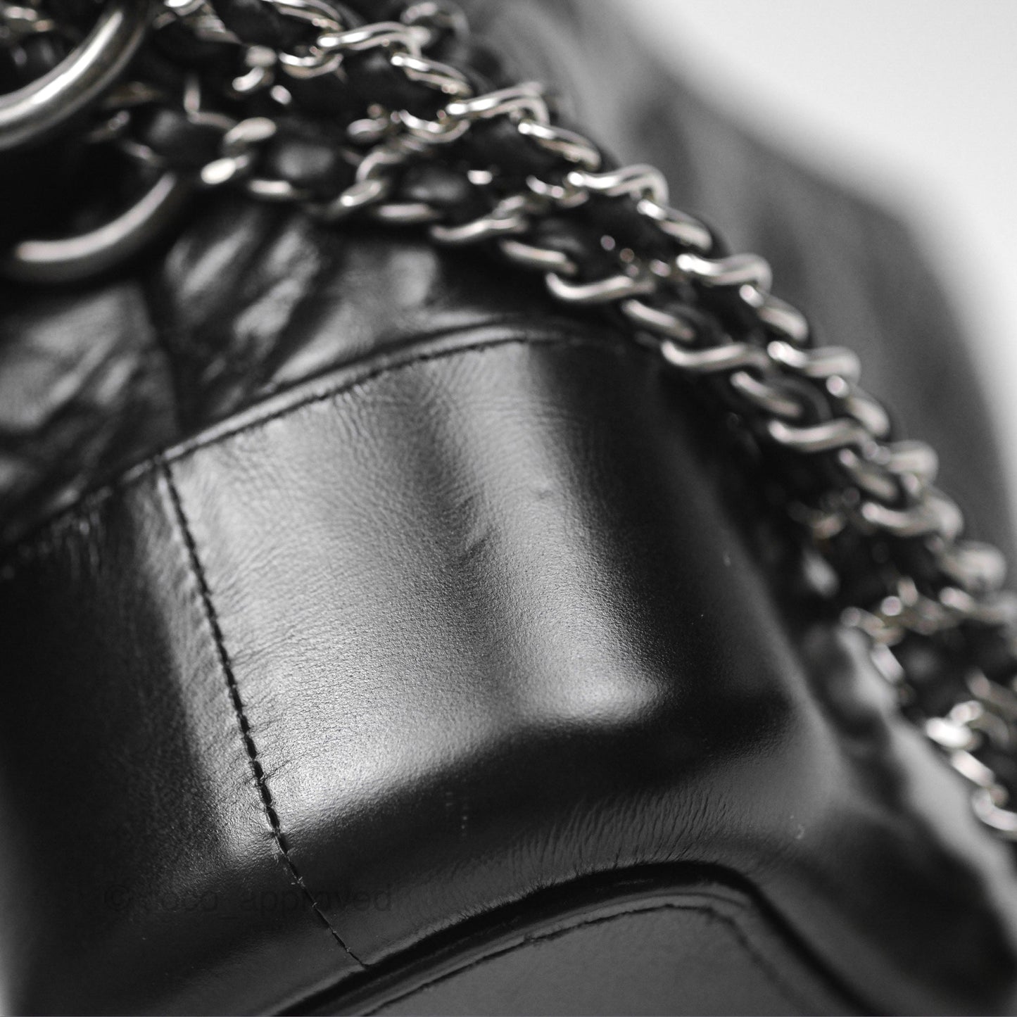 Chanel Small Gabrielle Hobo Quilted Black Aged Calfskin