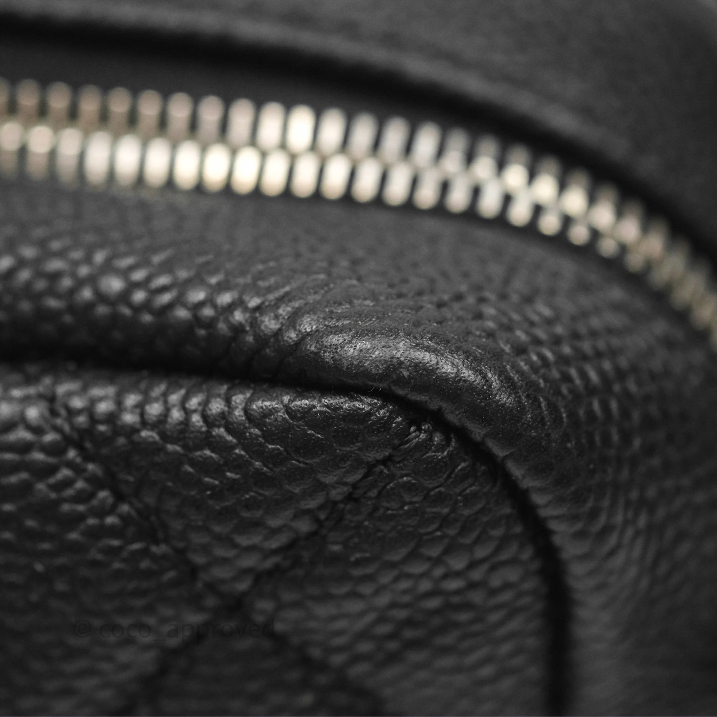 Chanel Quilted Easy Flap Bag Black Caviar Silver Hardware