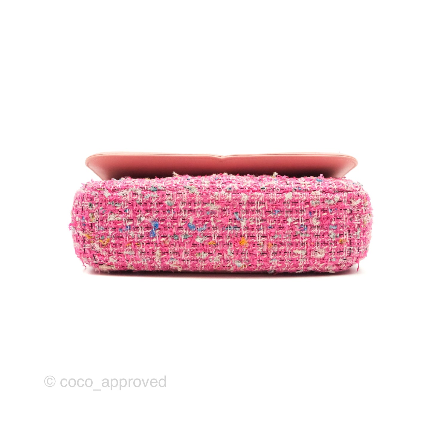 Chanel Quilted Small CC Filigree Flap Pink Tweed