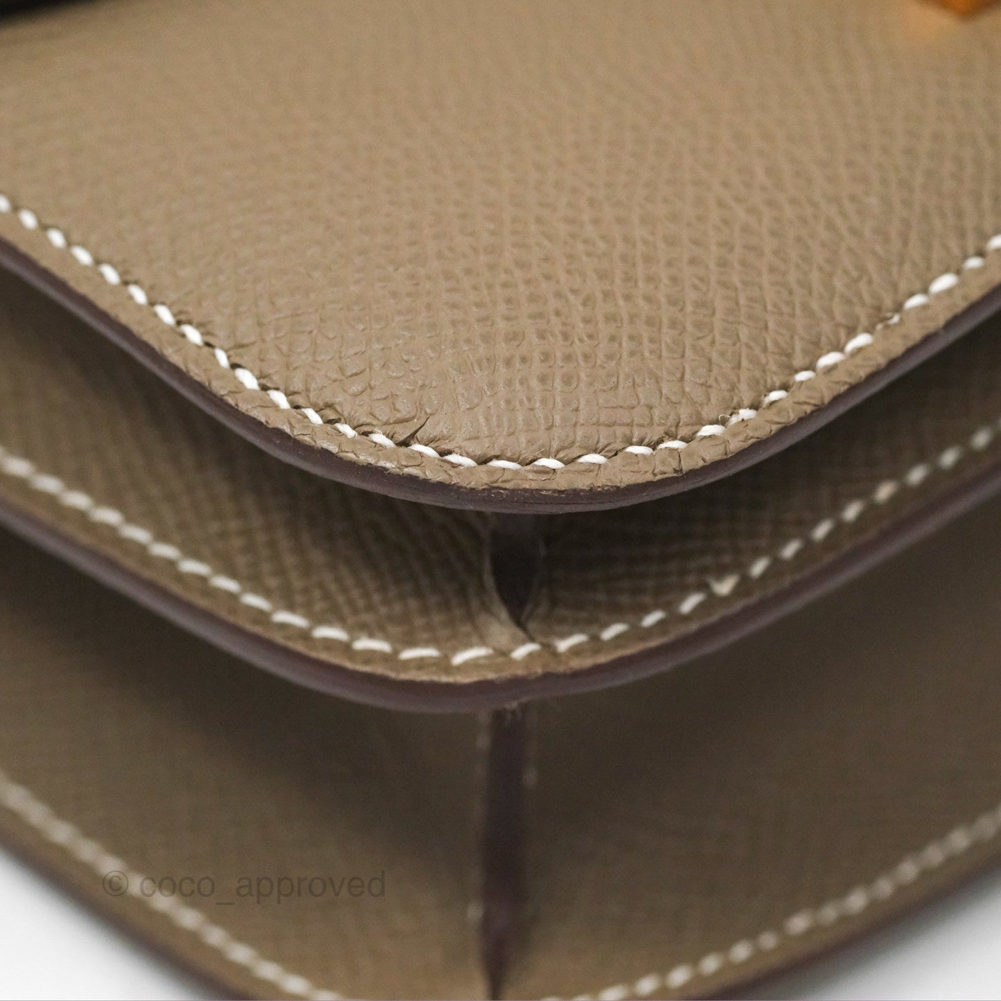Hermès Constance Mini 18cm Mirror Etoupe Epsom Rose Gold Hardware