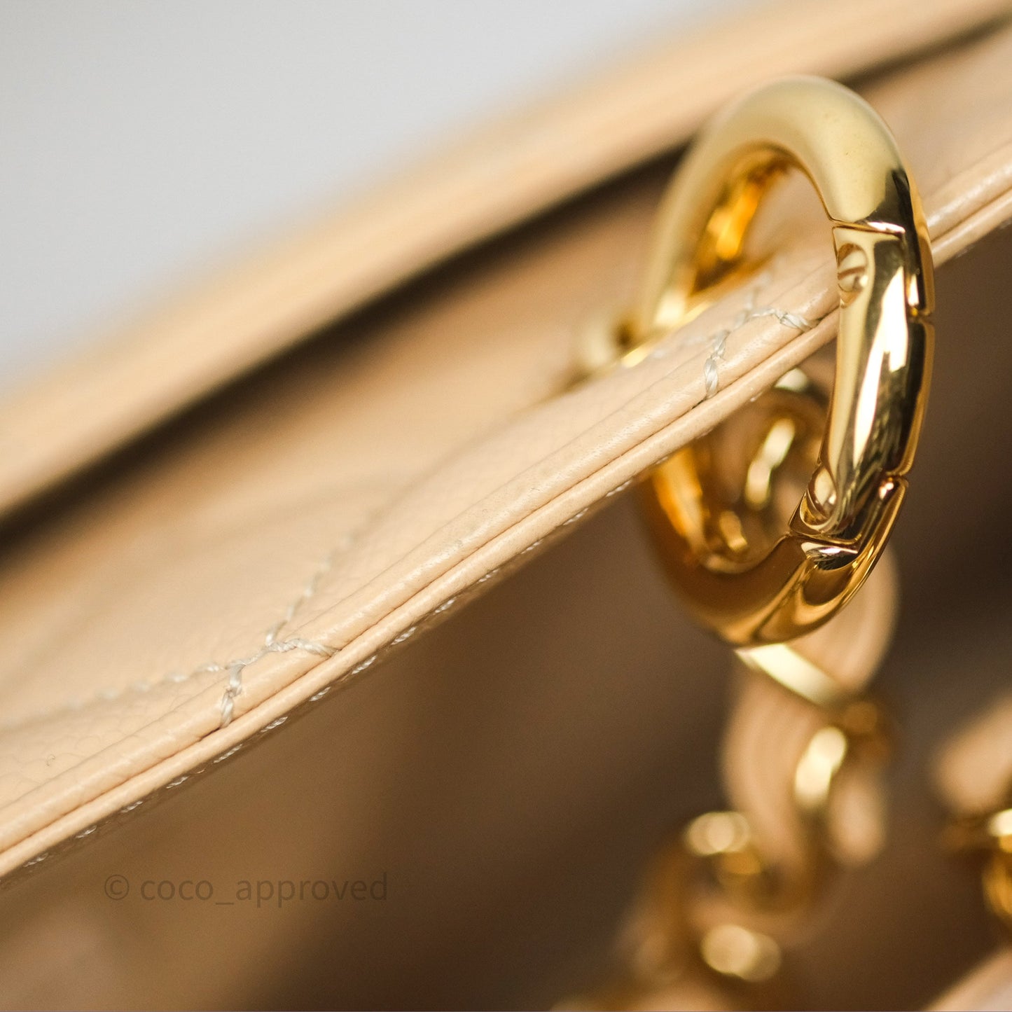 Chanel GST Beige Caviar Gold Hardware