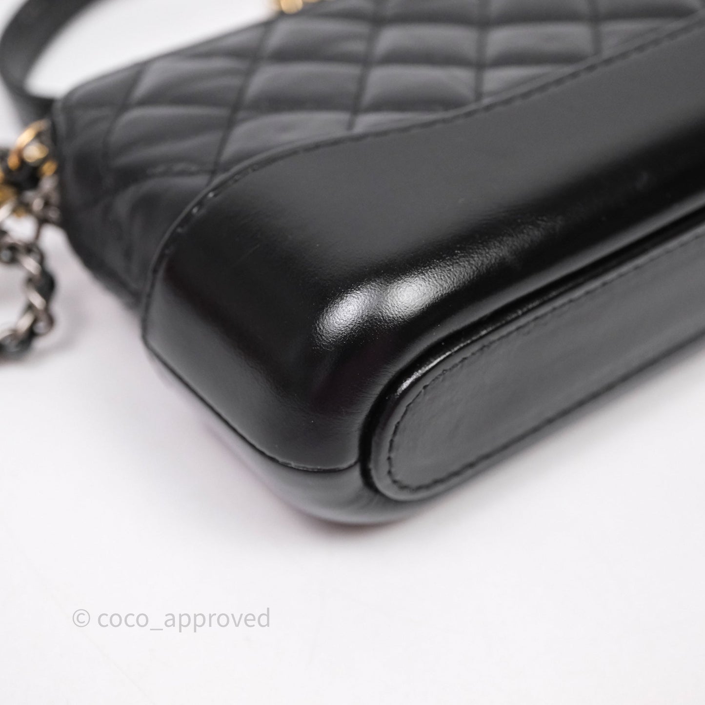 Chanel Gabrielle Clutch With Chain Aged Calfskin Black Mixed Hardware