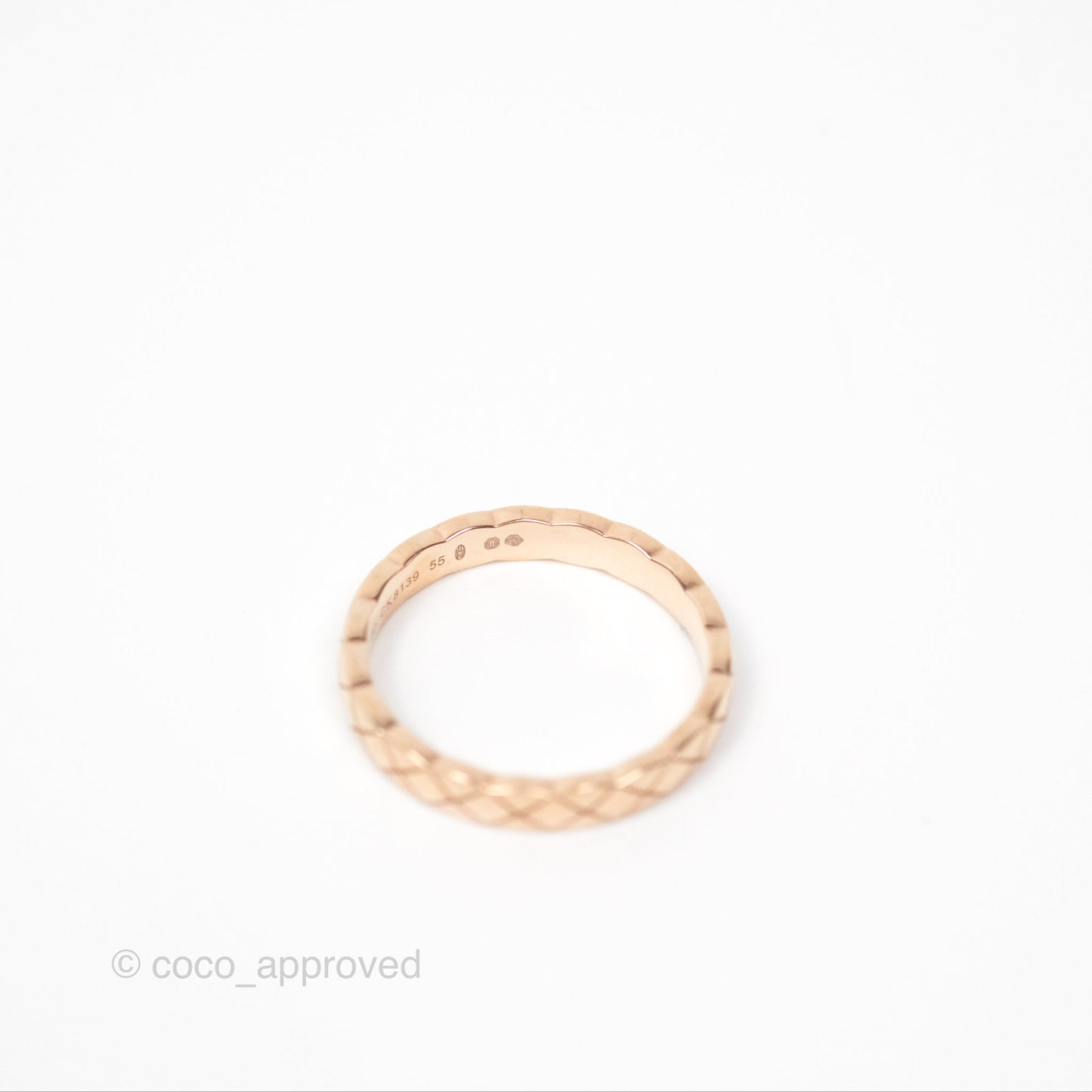 Chanel Coco Crush Ring 18K Beige Gold Size 55