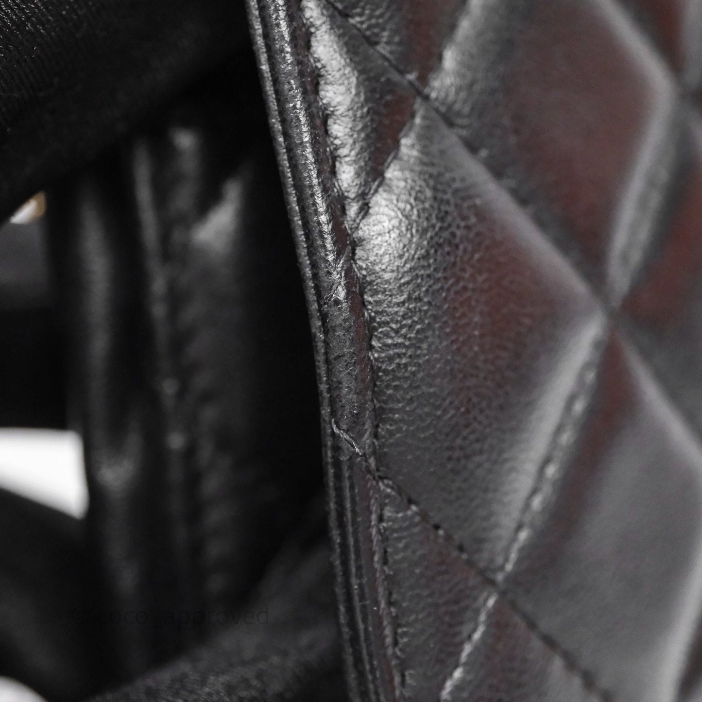 Chanel Classic WOC Wallet On Chain Quilted Black Lambskin Gold Hardware