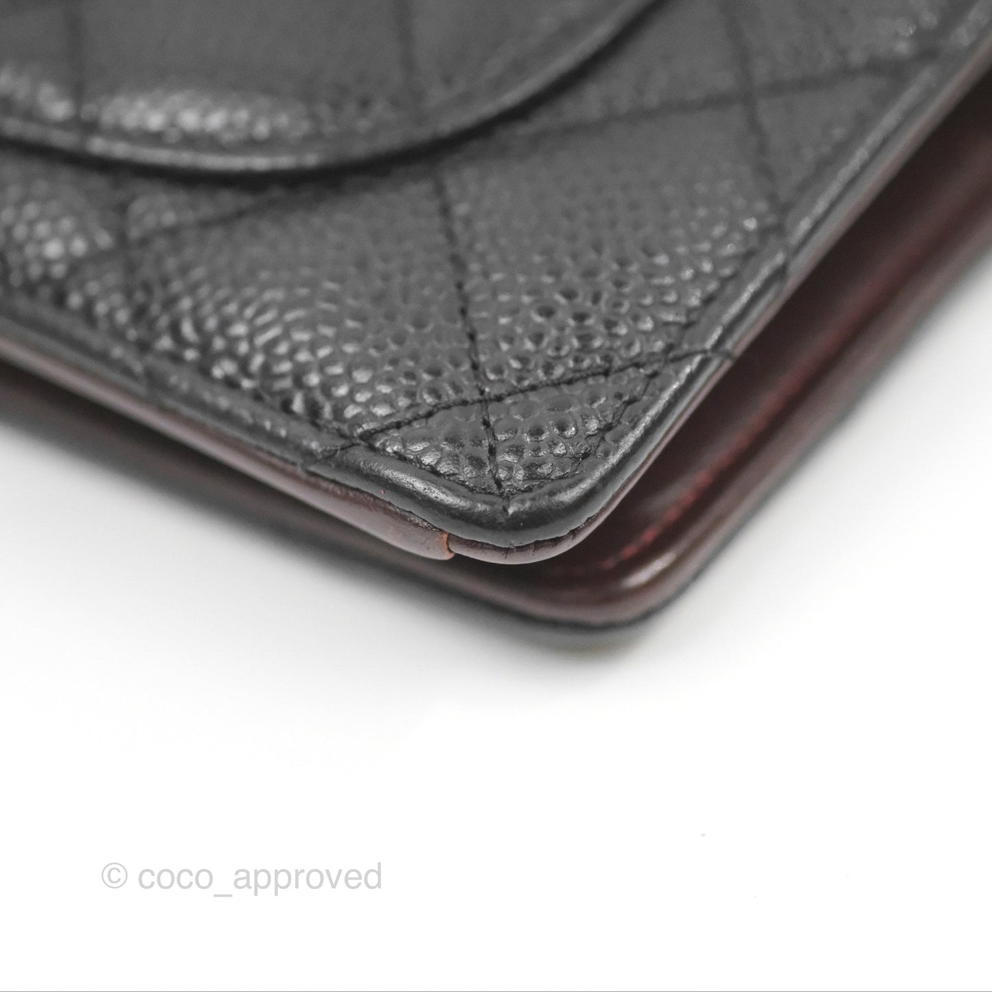 Chanel Classic Quilted Long Wallet Black Caviar Gold Hardware
