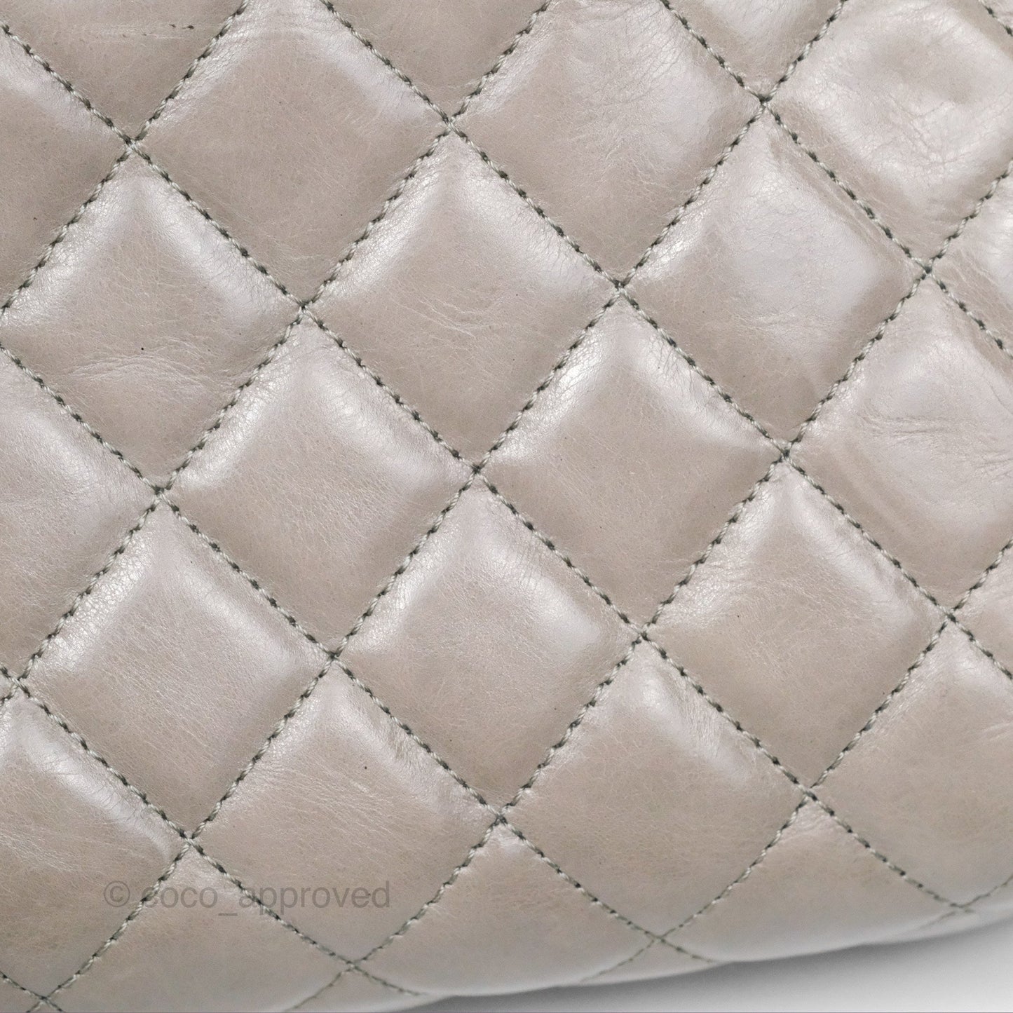 Chanel Accordion Flap Bag Taupe Crinkled Glazed Calfskin