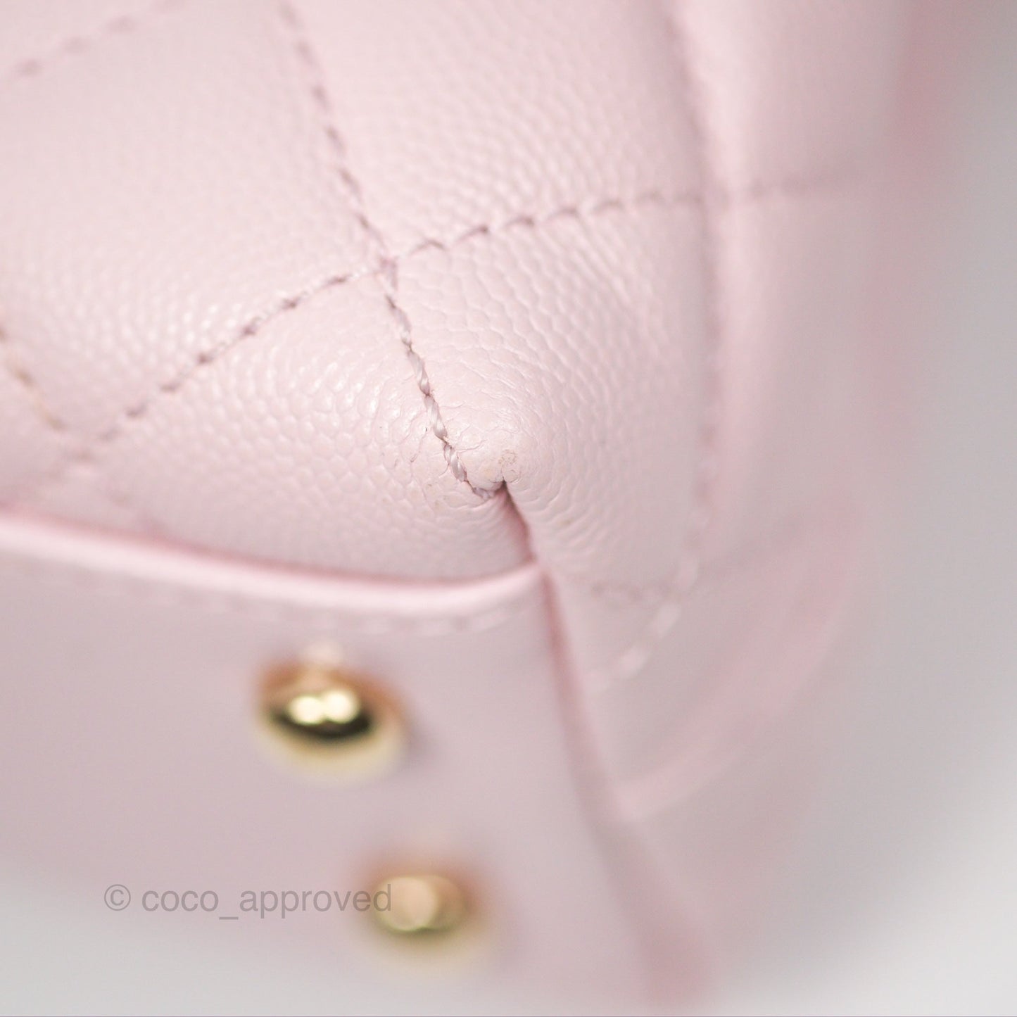 Chanel Small Coco Handle Light Pink Caviar Gold Hardware