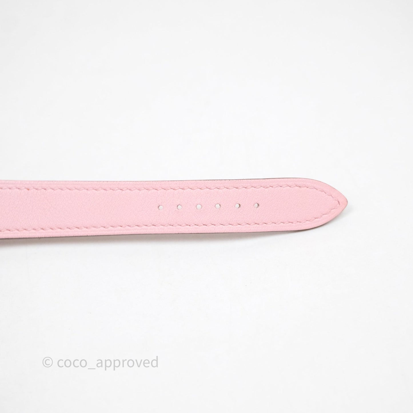 Hermès Heure H Watch Diamond Rose Sakura Swift Palladium Hardware