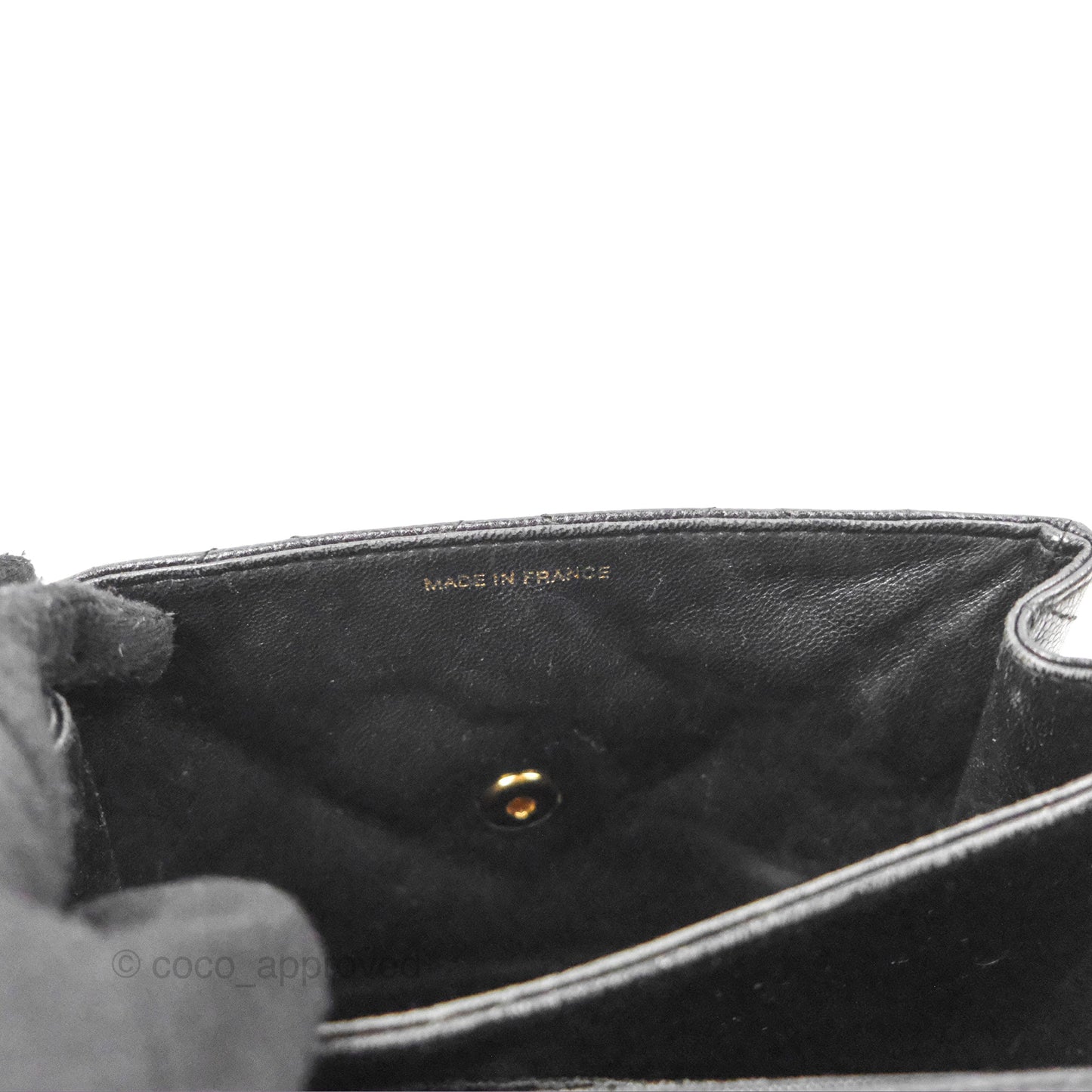 Chanel Shoulder Vintage Black Caviar 24K Gold Hardware