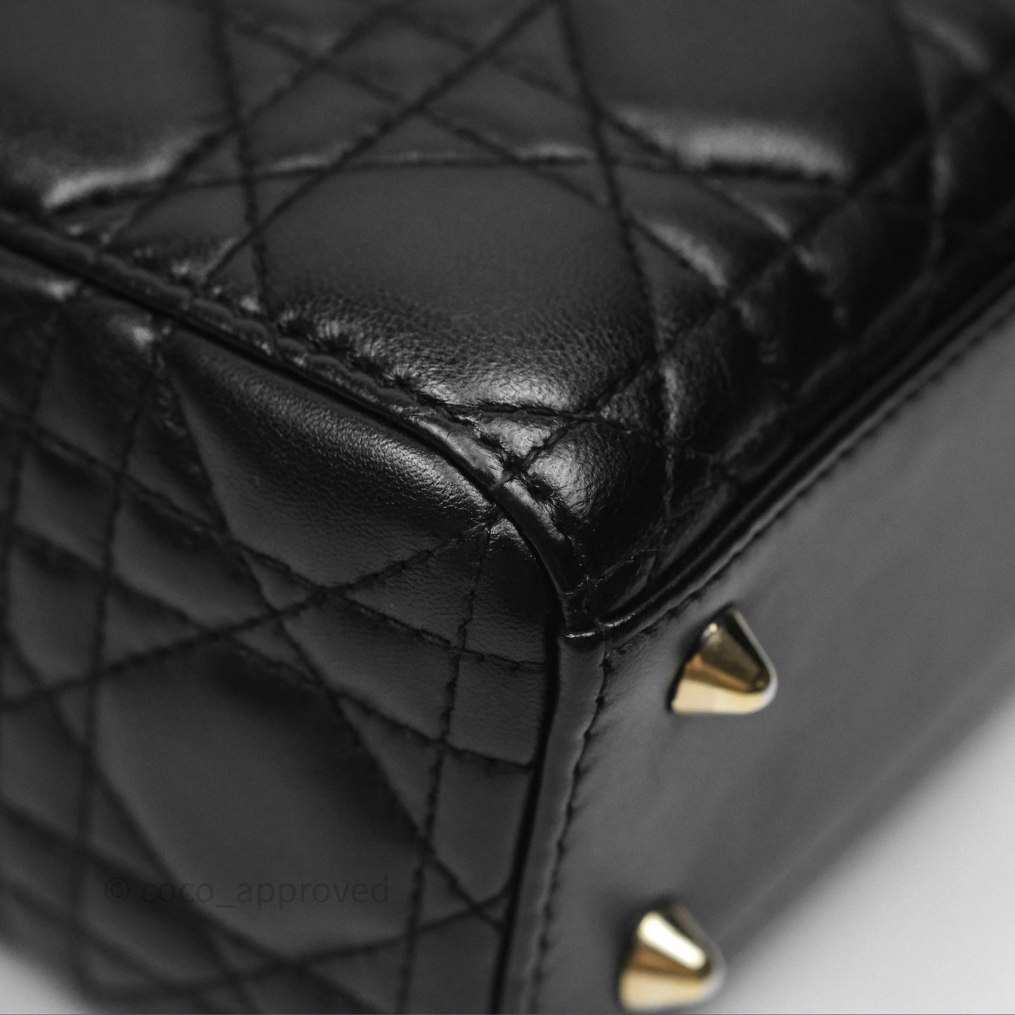 Christian Dior Small Lady Dior My ABCDior Black Cannage Lambskin