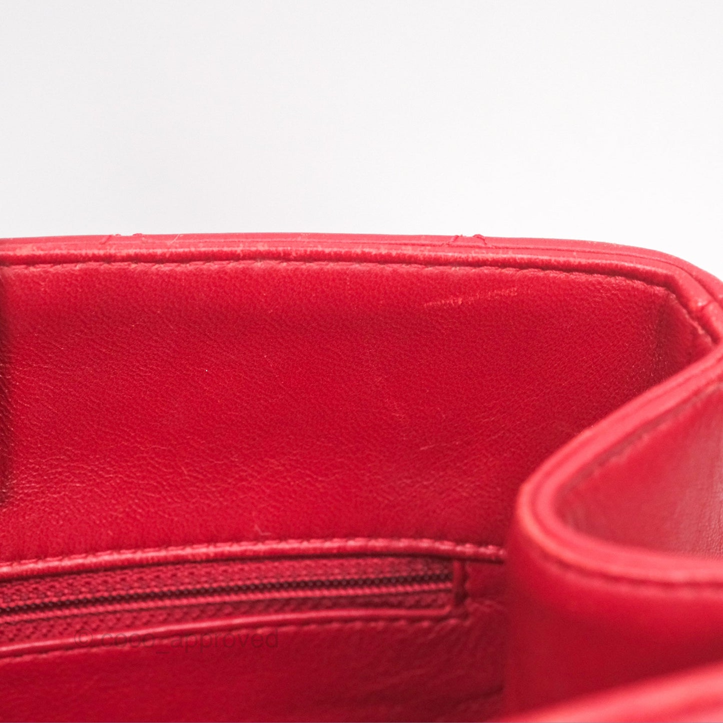 Chanel Tote Bag Red Lambskin Aged Gold Hardware