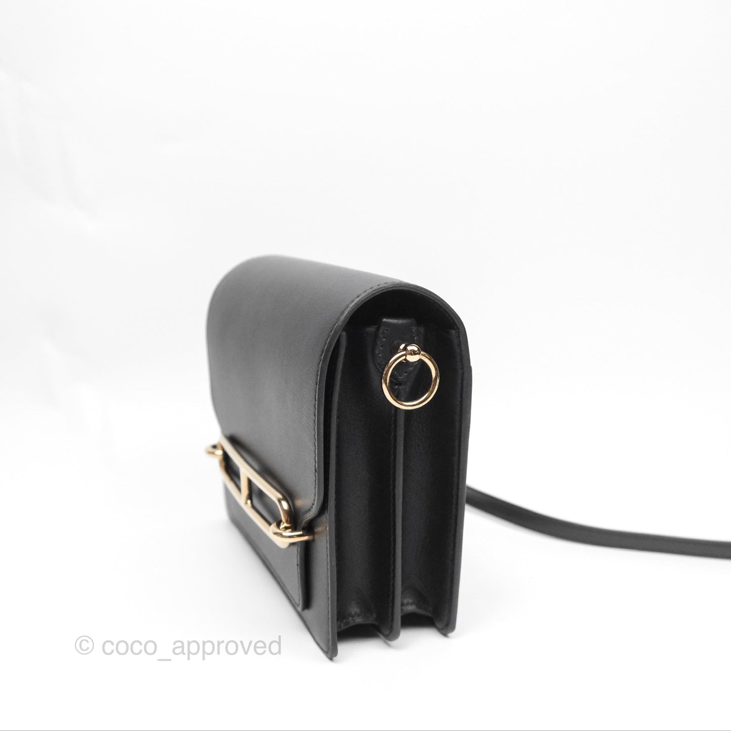 Hermès Roulis Mini 18 Black Noir 89 Veau Evergrain Permabrass Hardware
