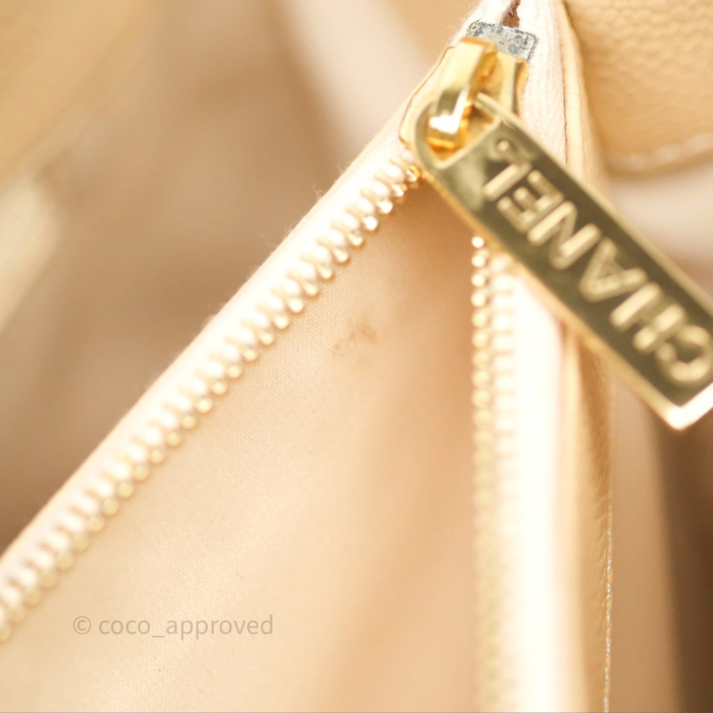 Chanel GST Beige Caviar Gold Hardware