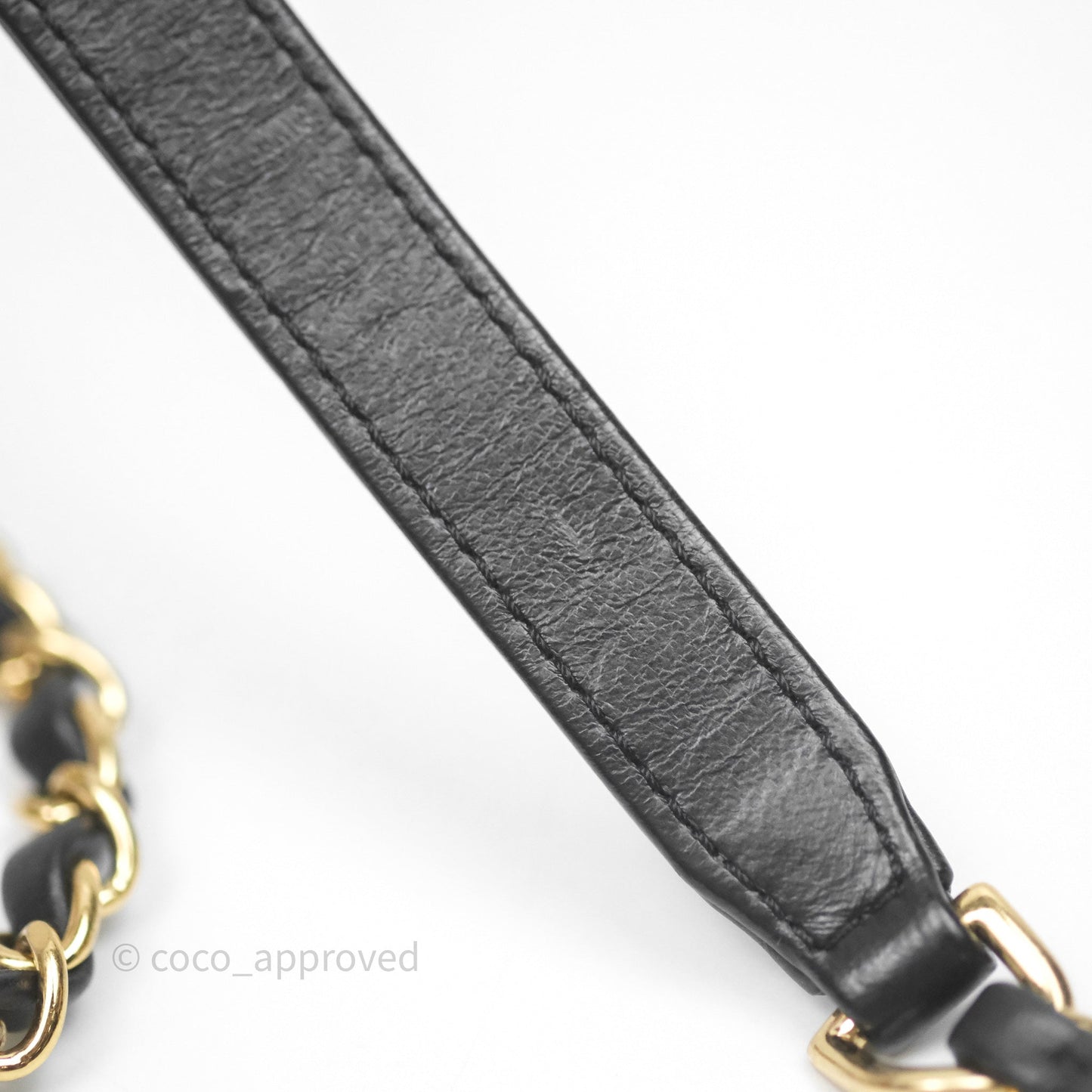 Chanel Quilted Color Match Chain Flap Black Lambskin Gold Hardware