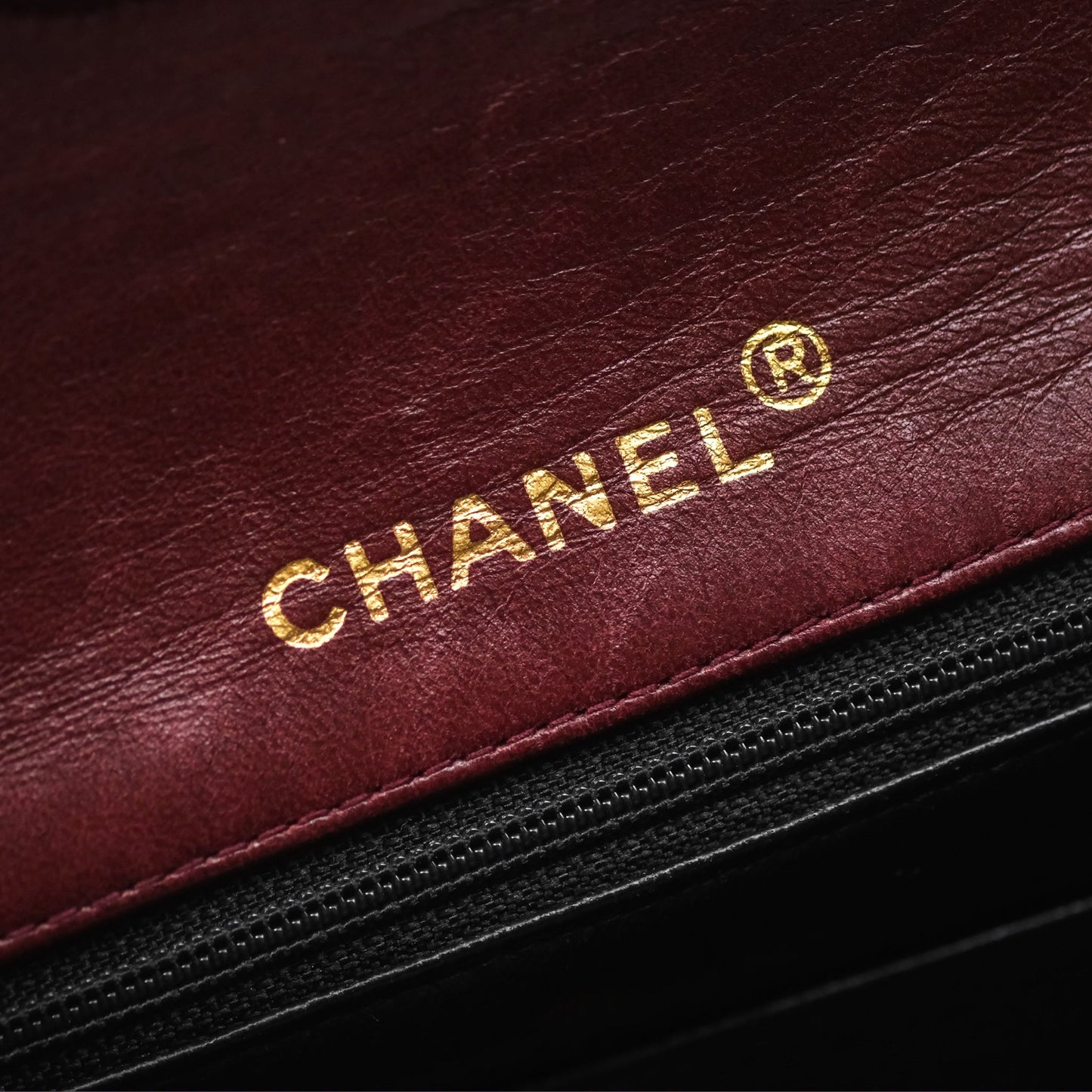 Chanel Vintage Mini Square Burgundy Lambskin 24K Gold Hardware