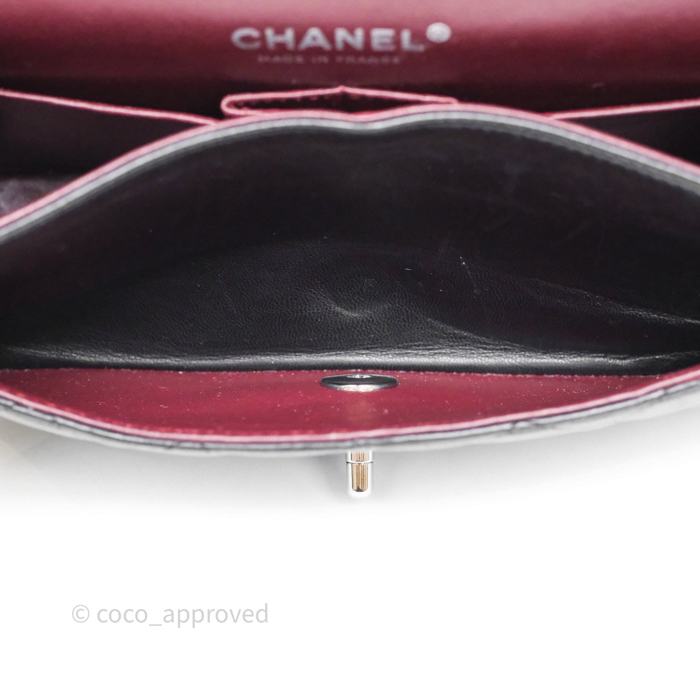 Chanel Small Classic Flap Quilted Black Lambskin Silver Hardware
