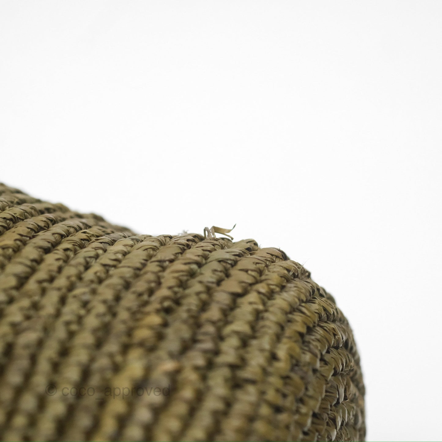 Loewe Mini Slit Bag in Raffia / Calfskin Natural Olive