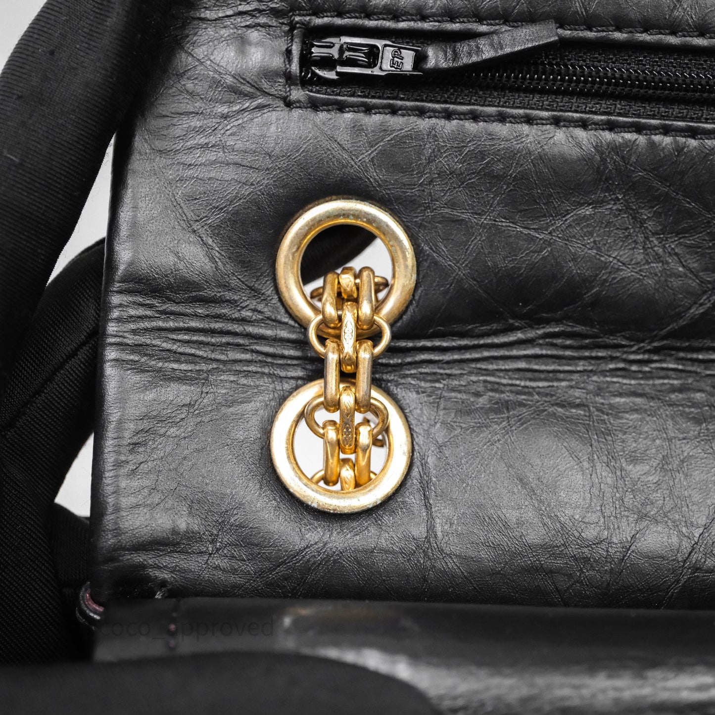 Chanel Reissue 226 Quilted Aged Calfskin Black Aged Gold Hardware