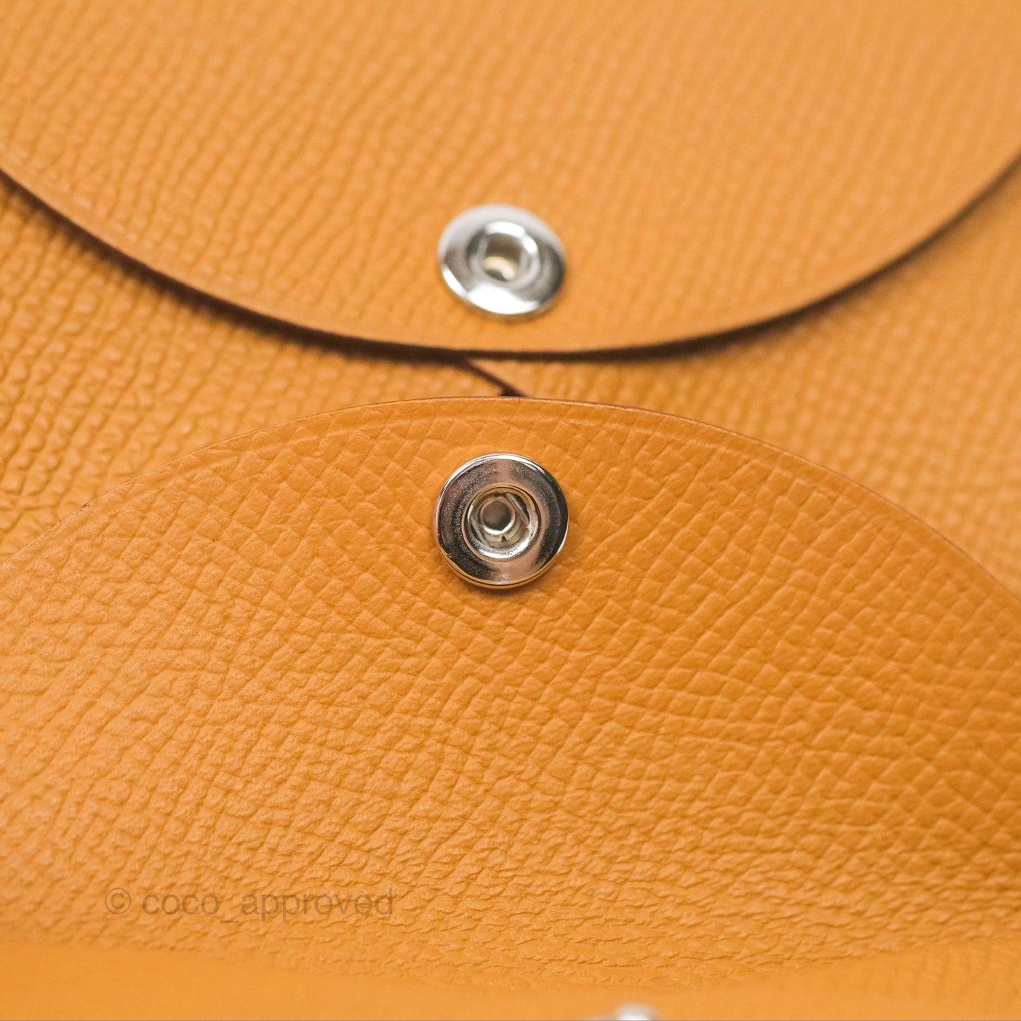 Hermès Calvi Duo Compact Card Holder Sésame Epsom