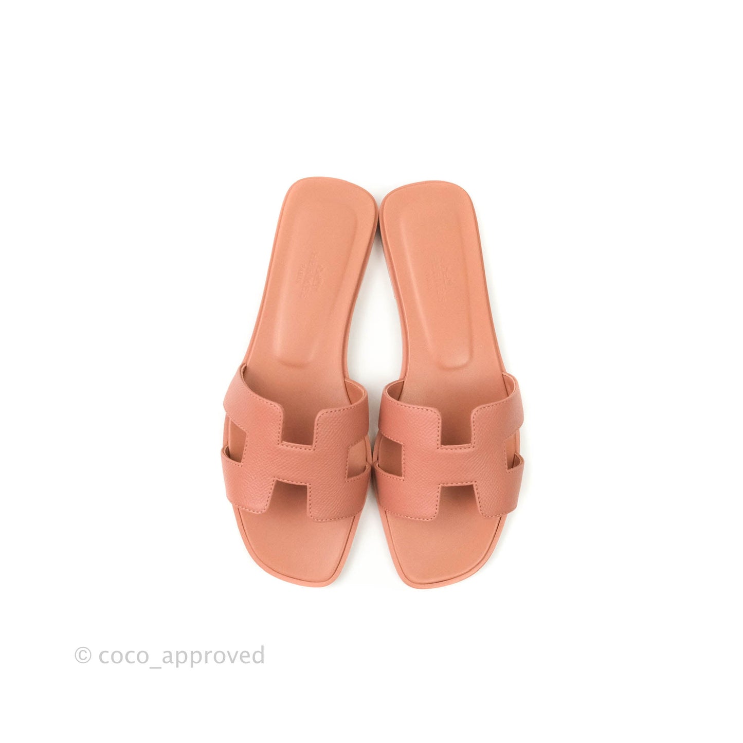 Hermès Oran Sandals in Epsom Rose Aube Pink Size 37.5