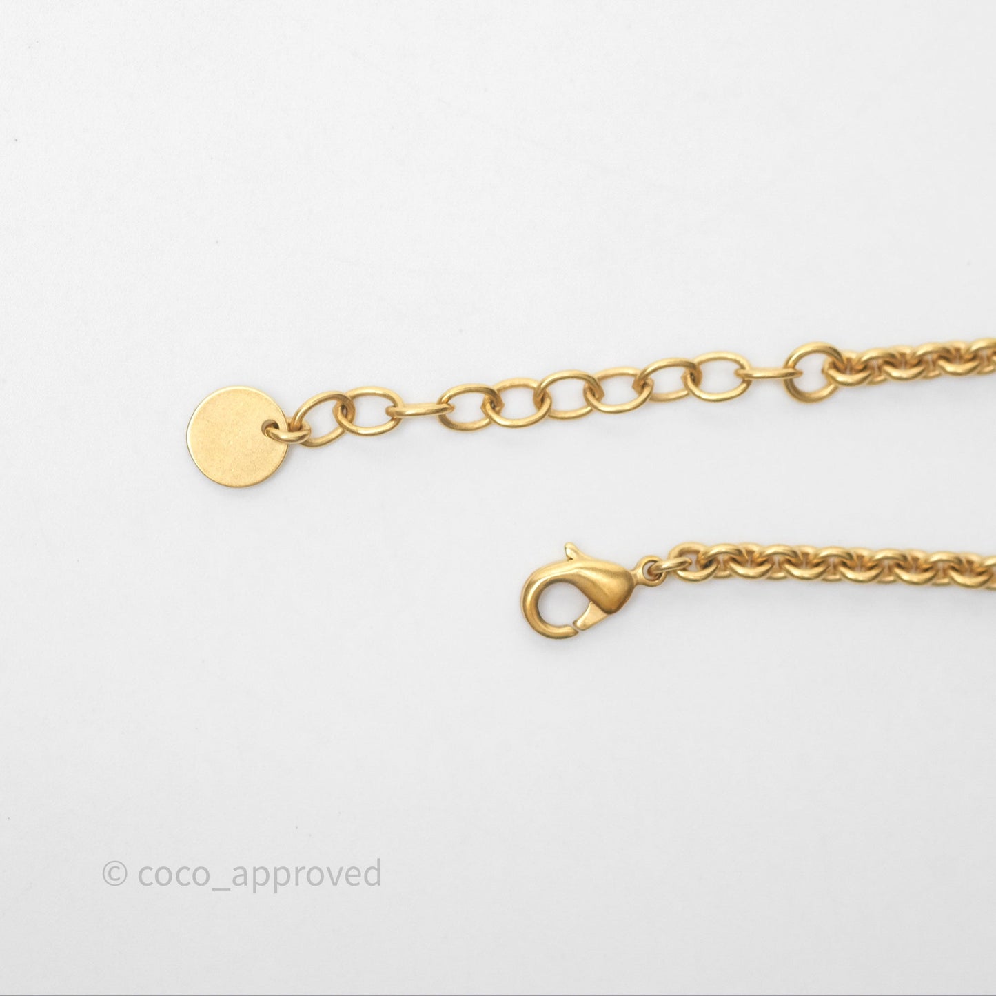 Christian Dior Petit CD Necklace Gold Tone