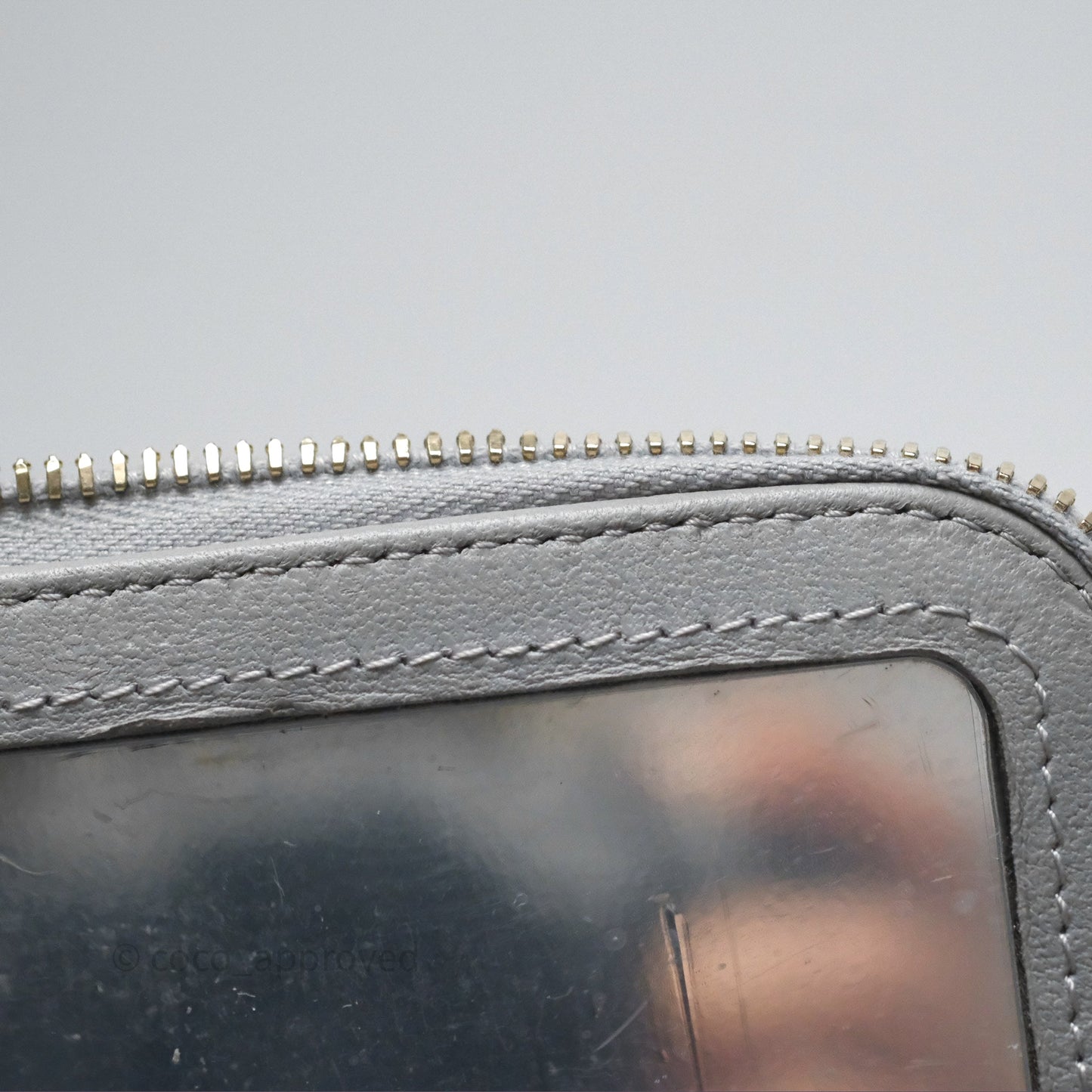 Chanel Vanity with Heart Adjustable Chain Grey Caviar Aged Gold Hardware