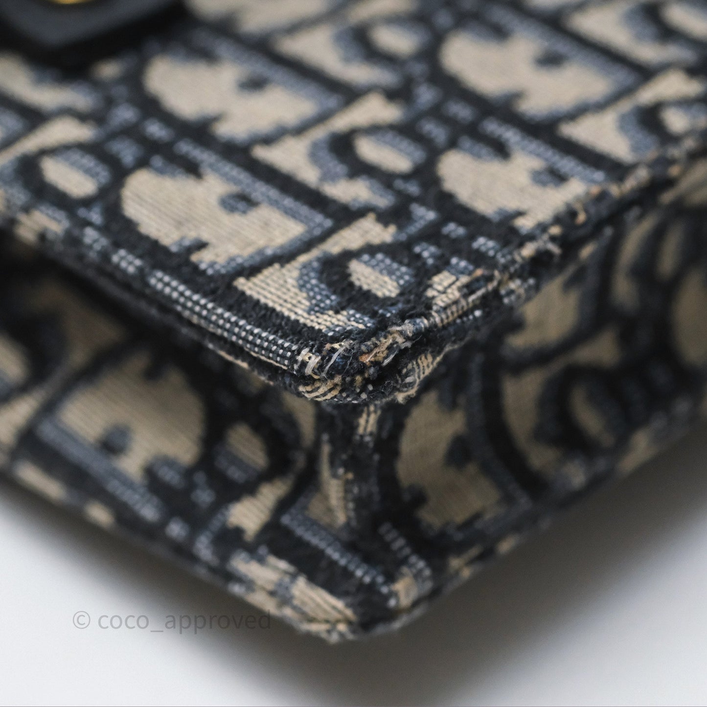 Christian Dior Blue Dior Oblique Jacquard Saddle Belt Pouch