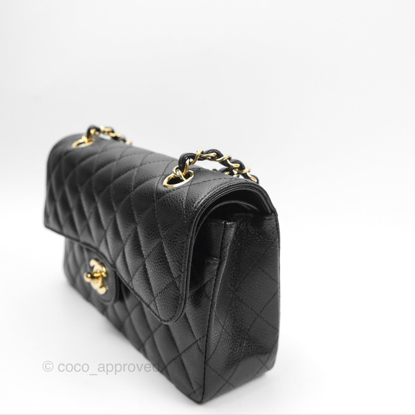 Chanel Small Classic Quilted Flap Black Caviar Gold Hardware