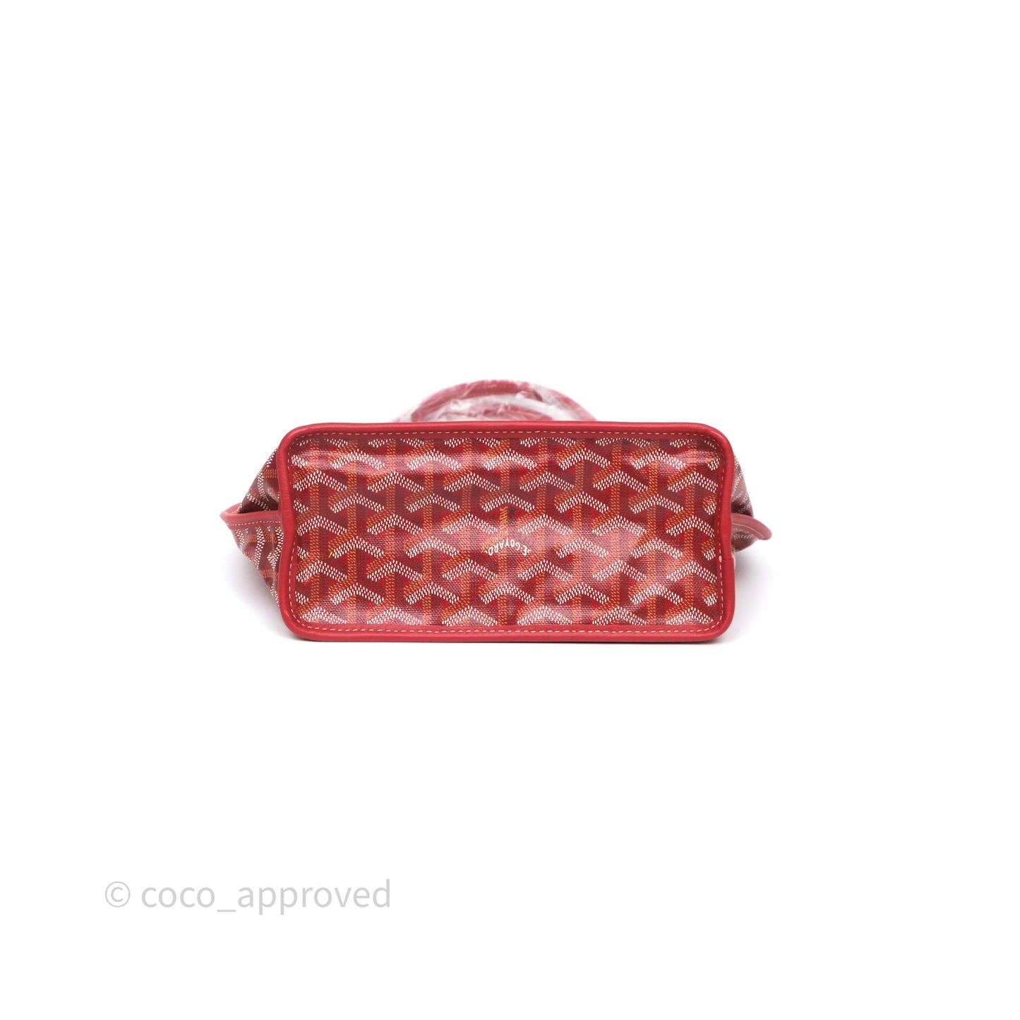 Goyard Anjou Mini Tote Bag Red Goyardine Canvas