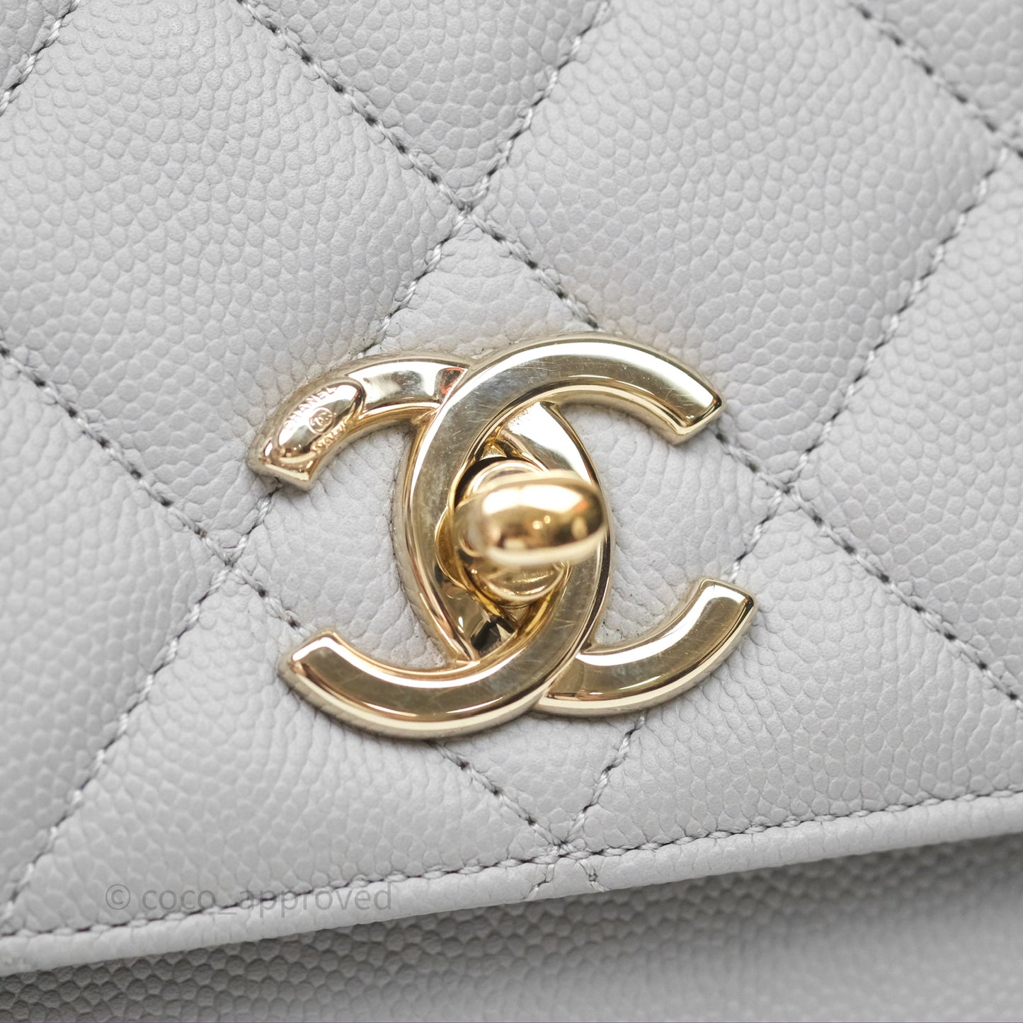 Chanel Quilted Medium Business Affinity Flap Grey Caviar Gold Hardware