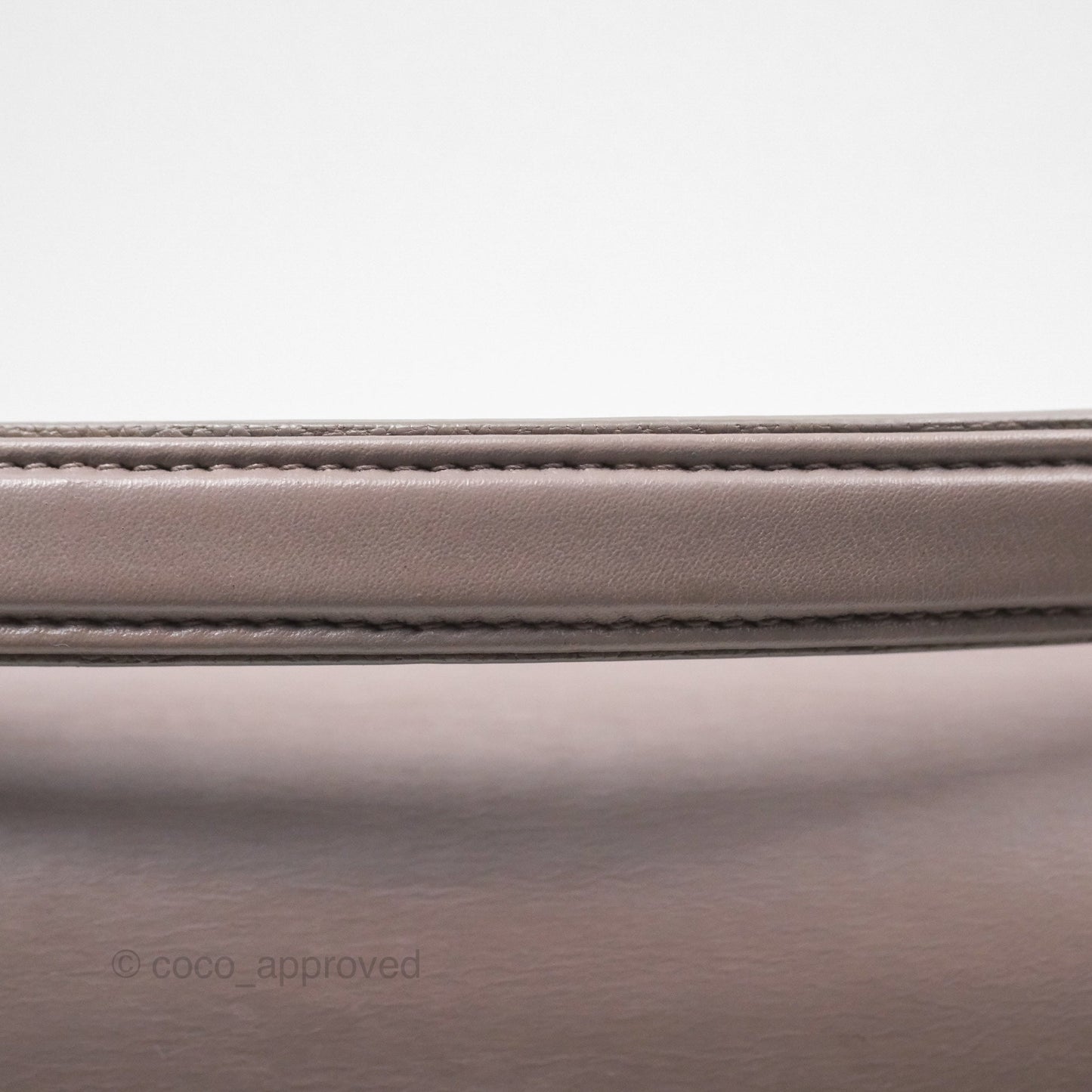 Chanel Coco Curve Flap Burnished Lilac Grey Calfskin Goatskin Antique Gold Hardware