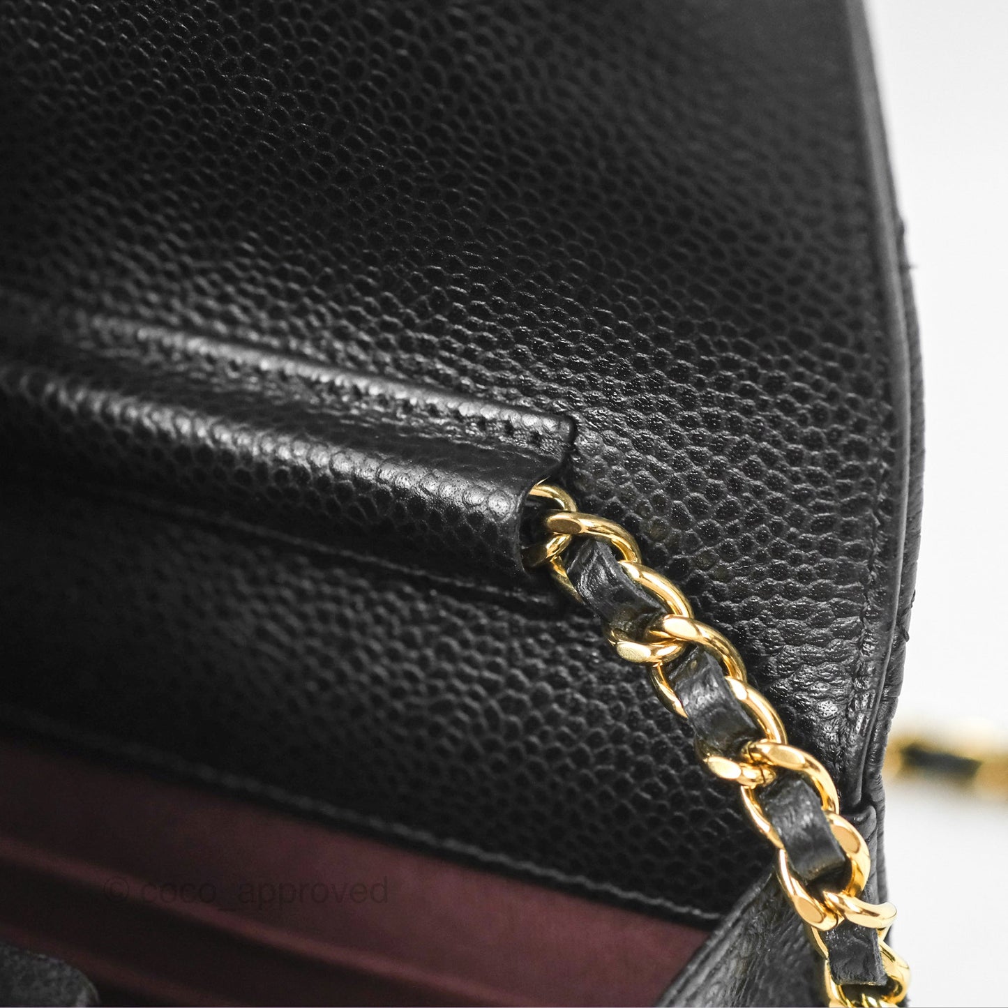 Chanel Quilted Classic Wallet On Chain WOC Black Caviar Gold Hardware