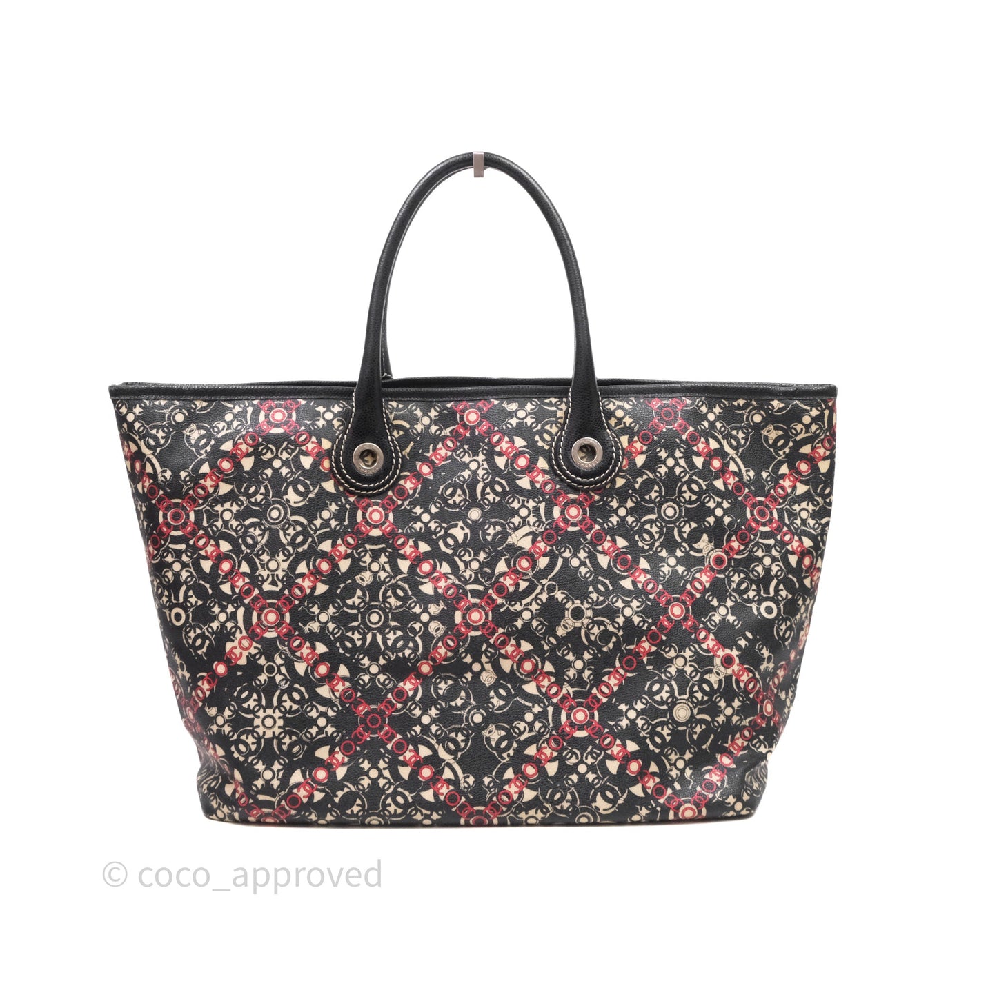 Chanel CC Print Logo Tote Bag Black