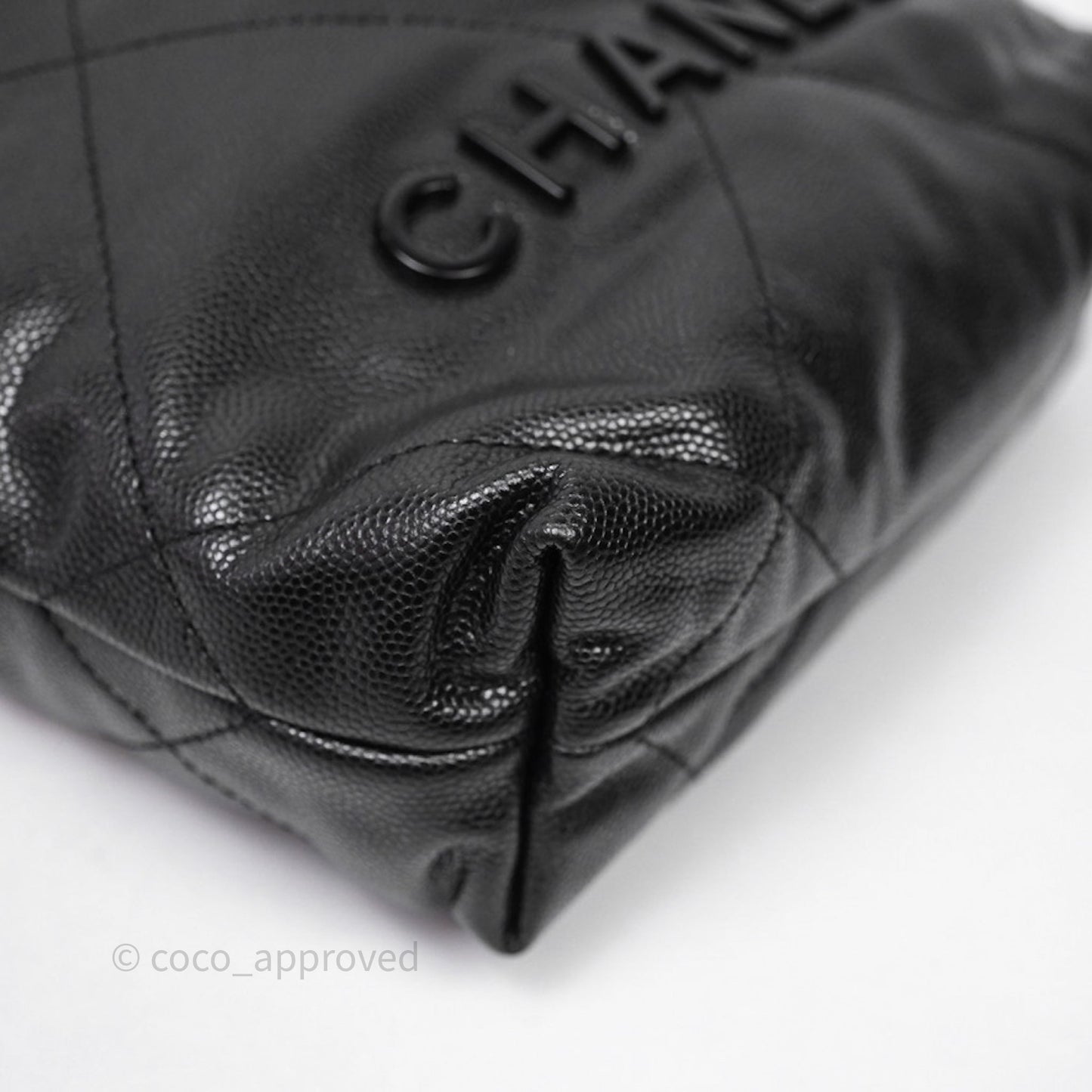 Chanel 22 Mini Black Caviar Aged Gold Hardware