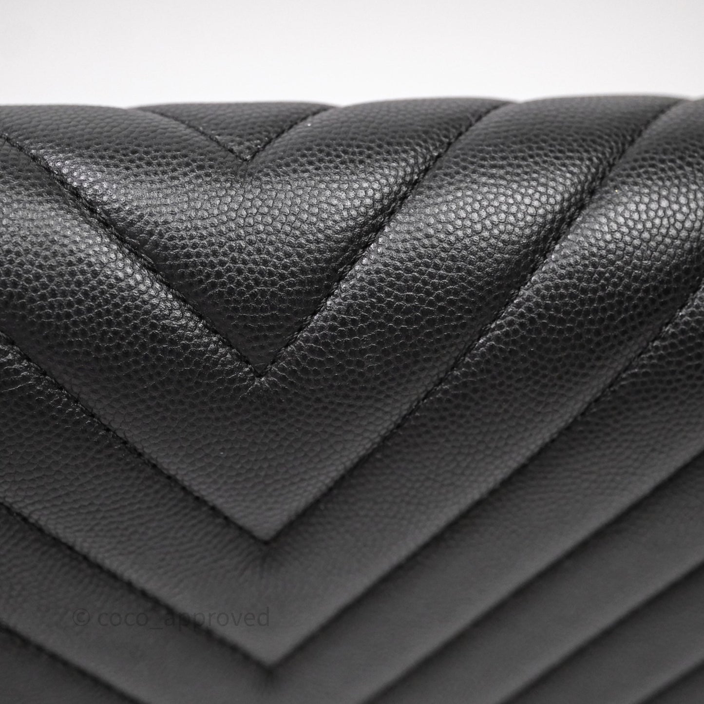 Chanel Medium Boy Chevron Black Caviar Ruthenium Hardware