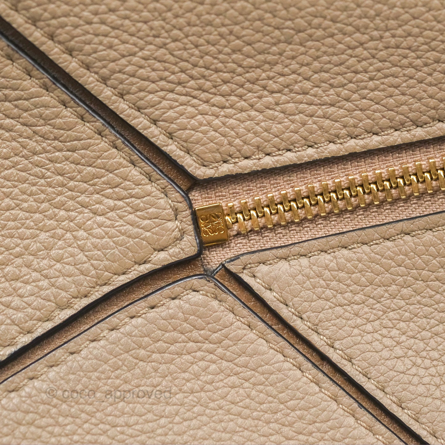 Loewe Small Puzzle Bag Sand Mink Grained Calfskin