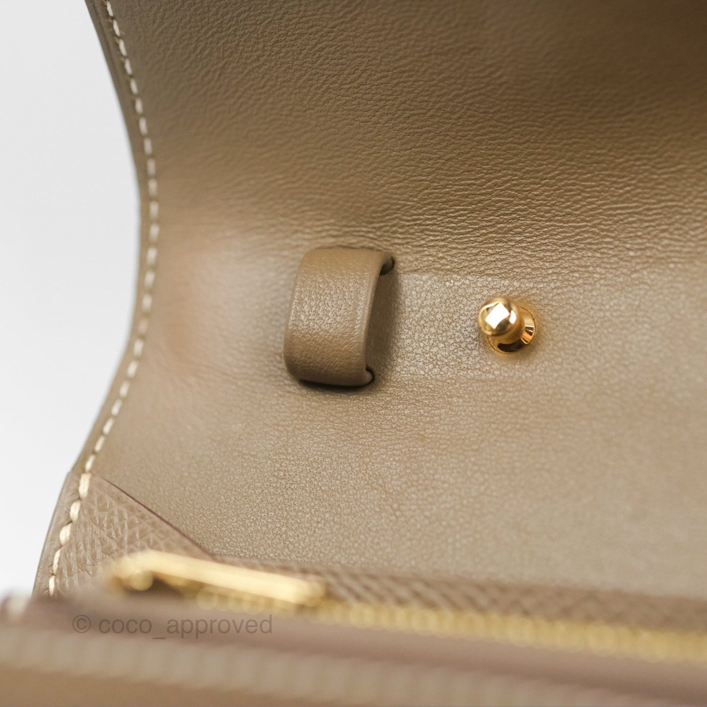 Hermès Constance To Go Wallet Etoupe Epsom Gold Hardware