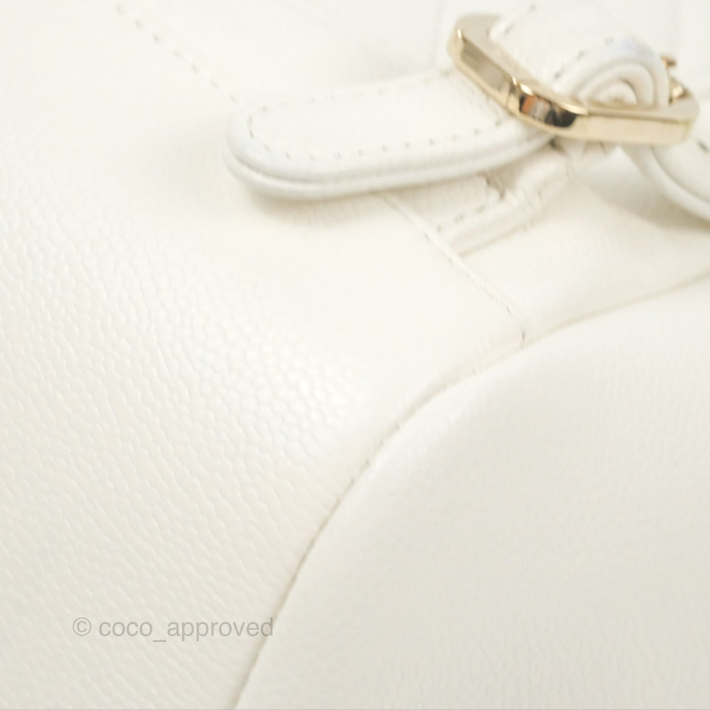 Chanel Mini Business Affinity Backpack White Caviar Gold Hardware 22B