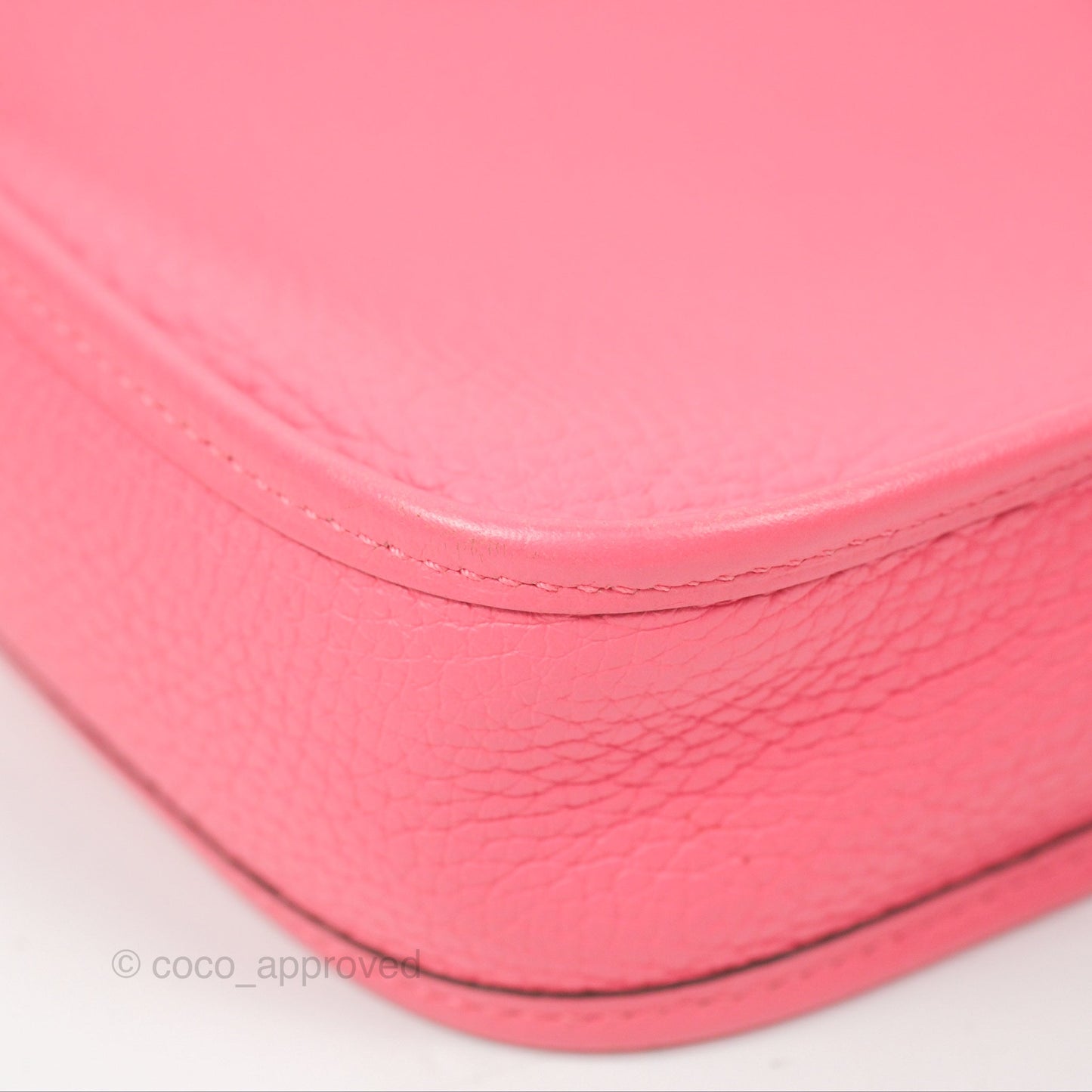Hermès Mini Evelyne 16 Rose Azalee Clemence Palladium Hardware