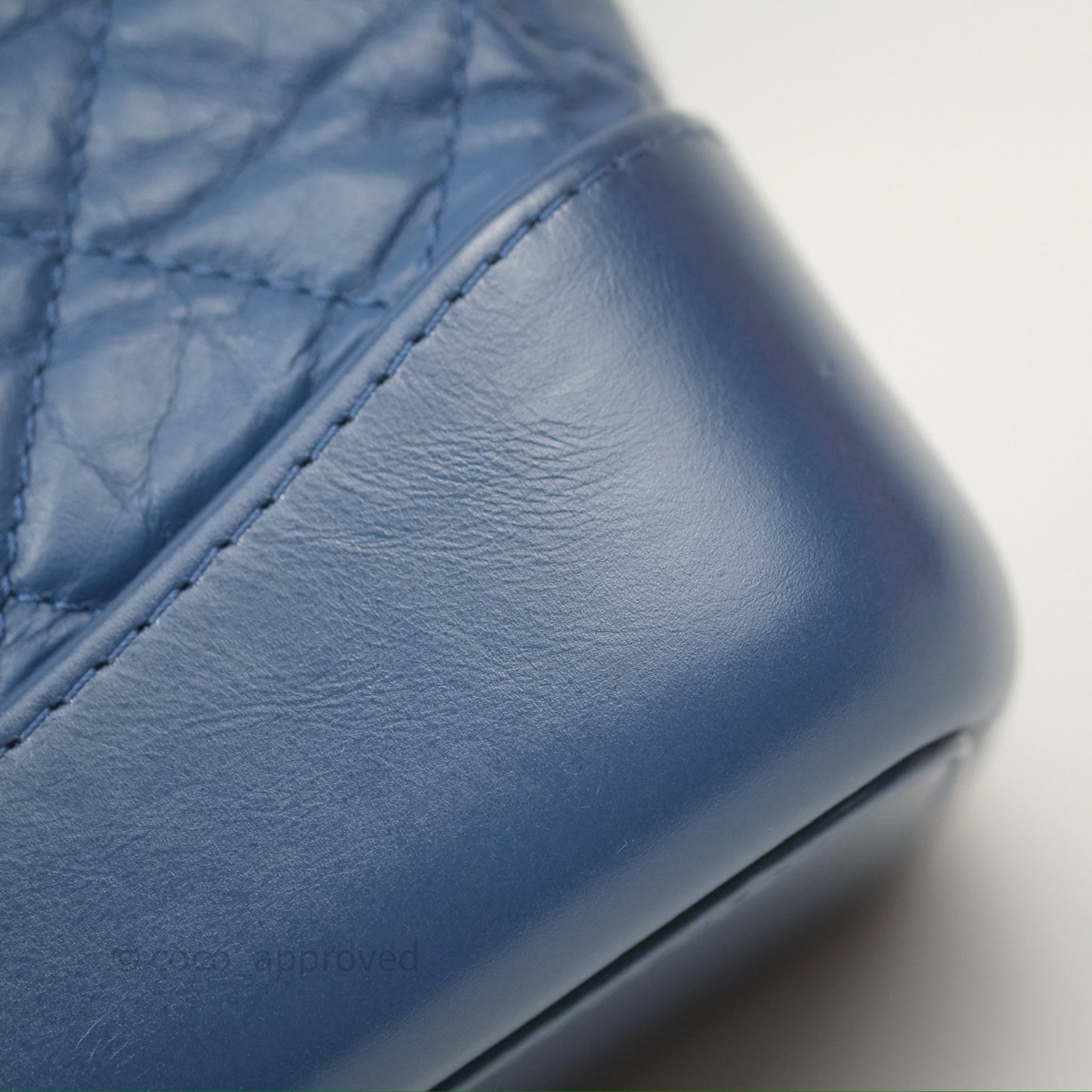 Chanel Small Gabrielle Backpack Blue Aged Calfskin
