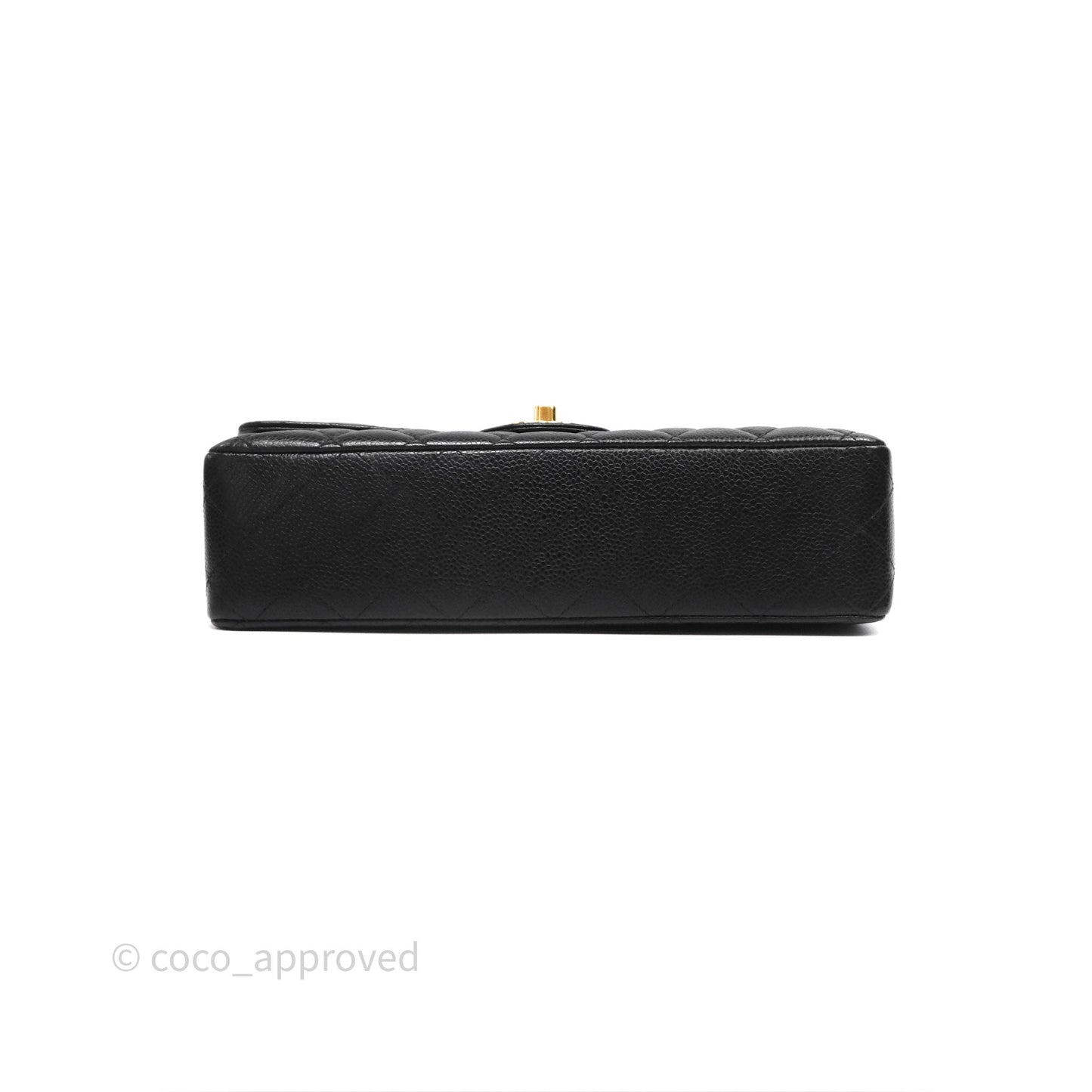 Chanel Classic M/L Medium Flap Quilted Black Caviar Gold Hardware