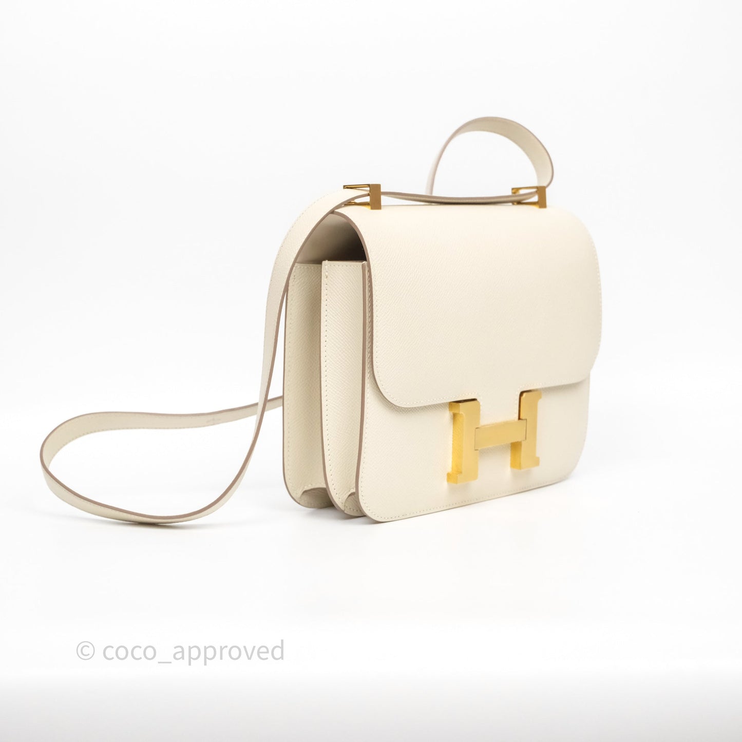 Hermès Constance 24 Craie 10 Epsom Gold Hardware