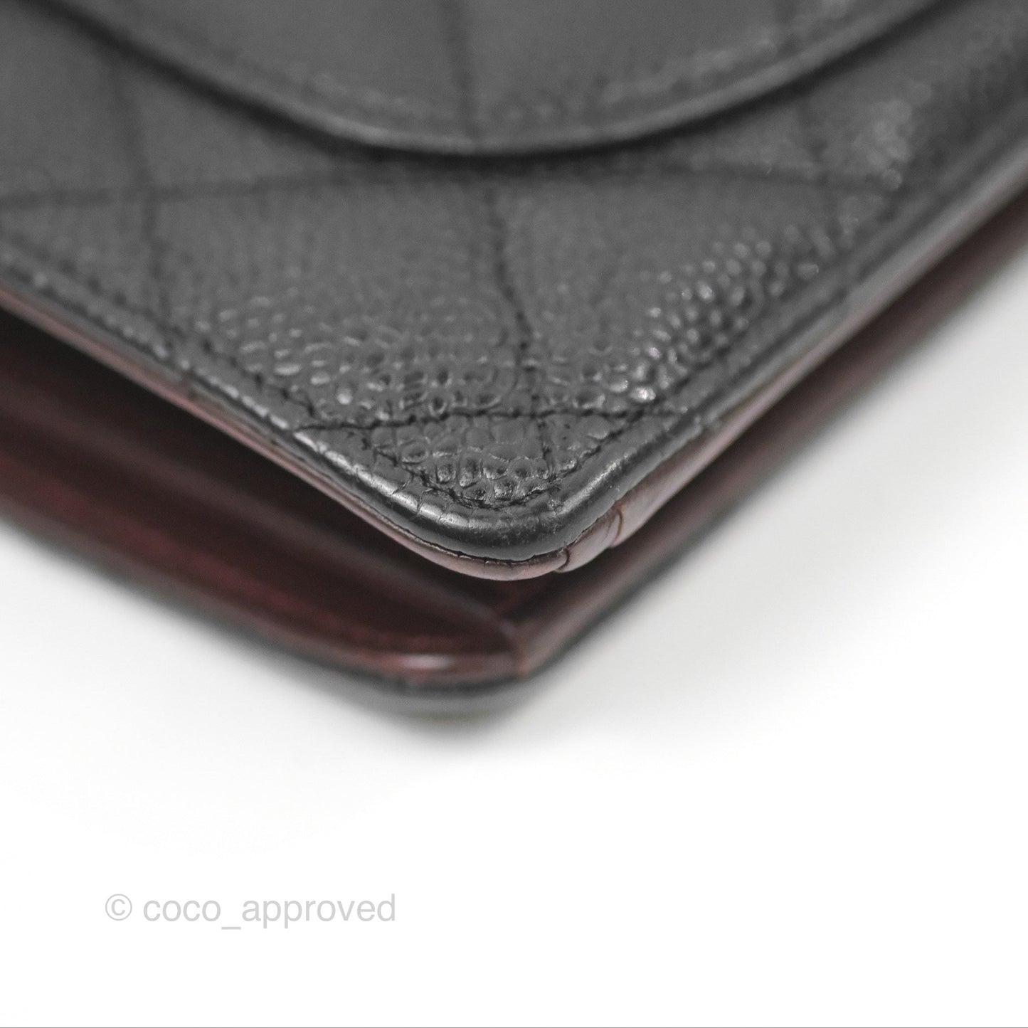 Chanel Classic Quilted Long Wallet Black Caviar Gold Hardware